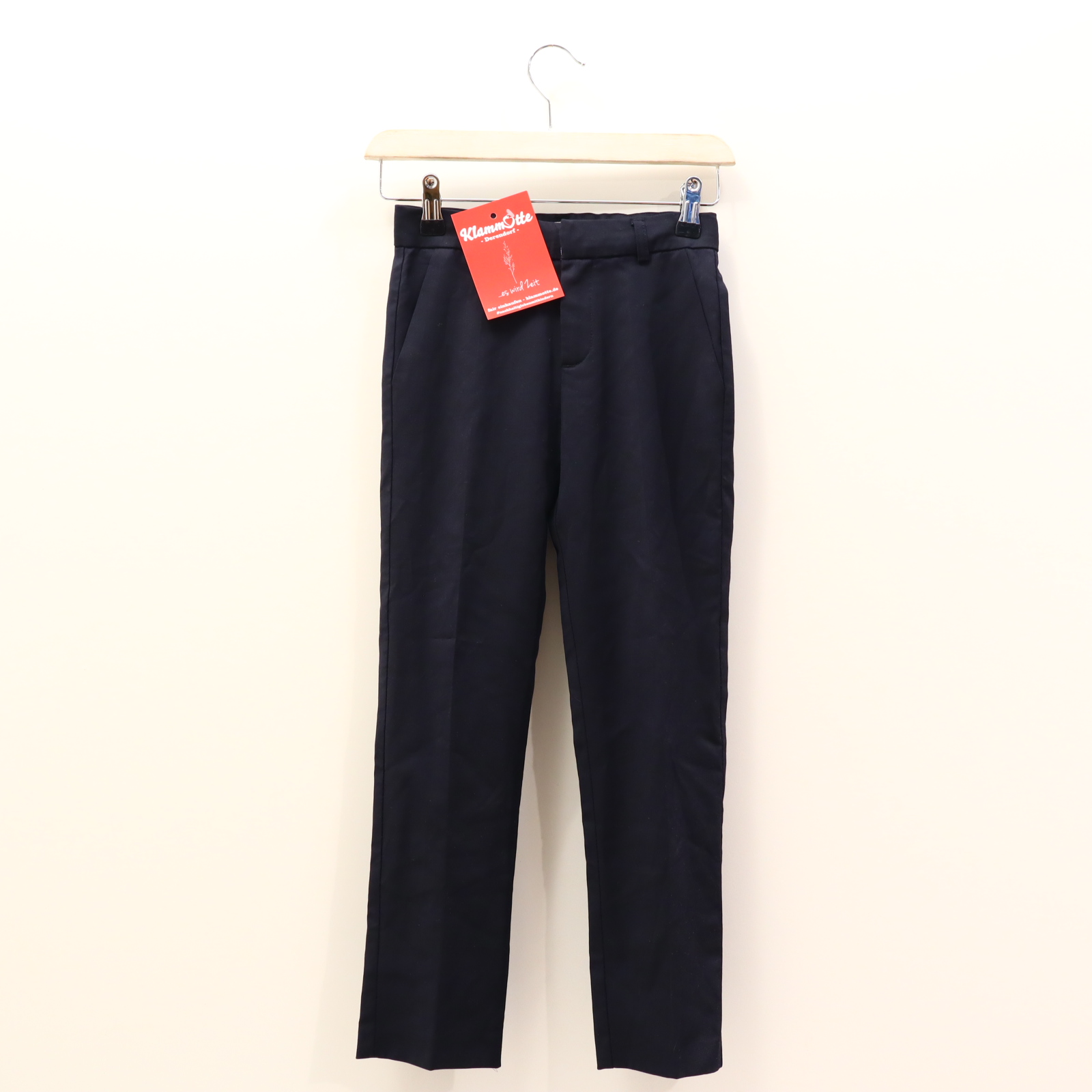 Hose ZARA 122 Anzughose blau Reißverschluß/Schiebeknopf/verstellb. Bund Elasthan/Nylon/Polyester/Wolle