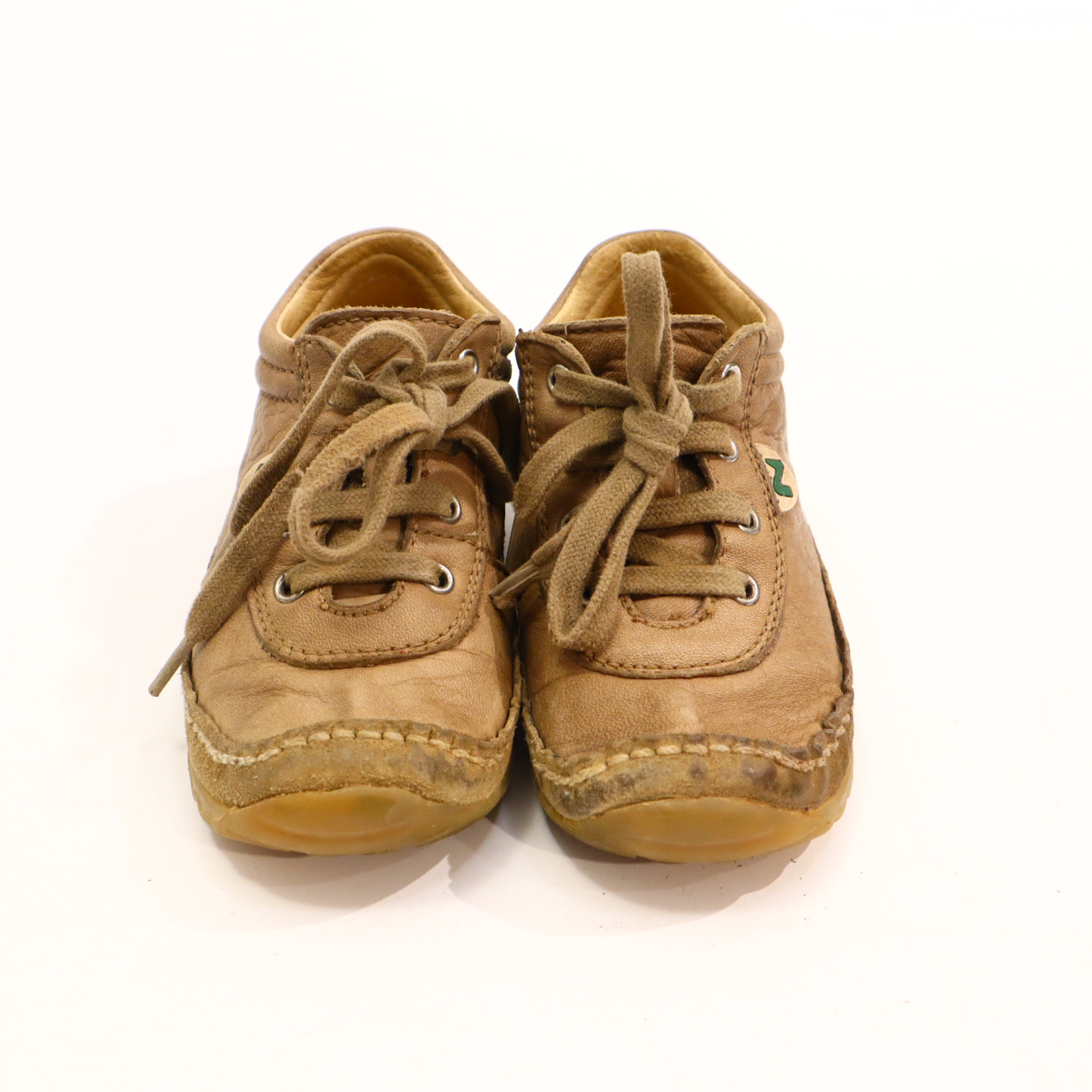 Halbschuhe Naturino Schnürschuh 24 braun Leder leichte gleichmäßige Ablaufspuren