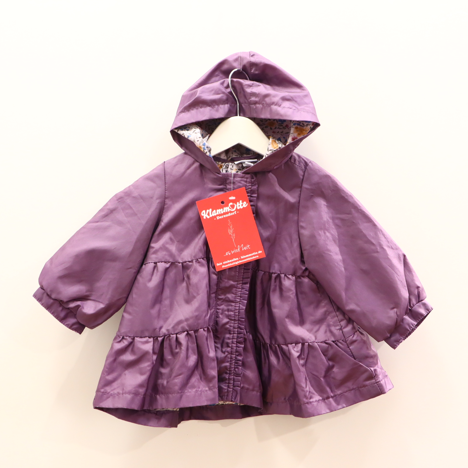 Jacken & Overalls Fagottino Jacke 74 aubergine Baumwollfutter Rüsche