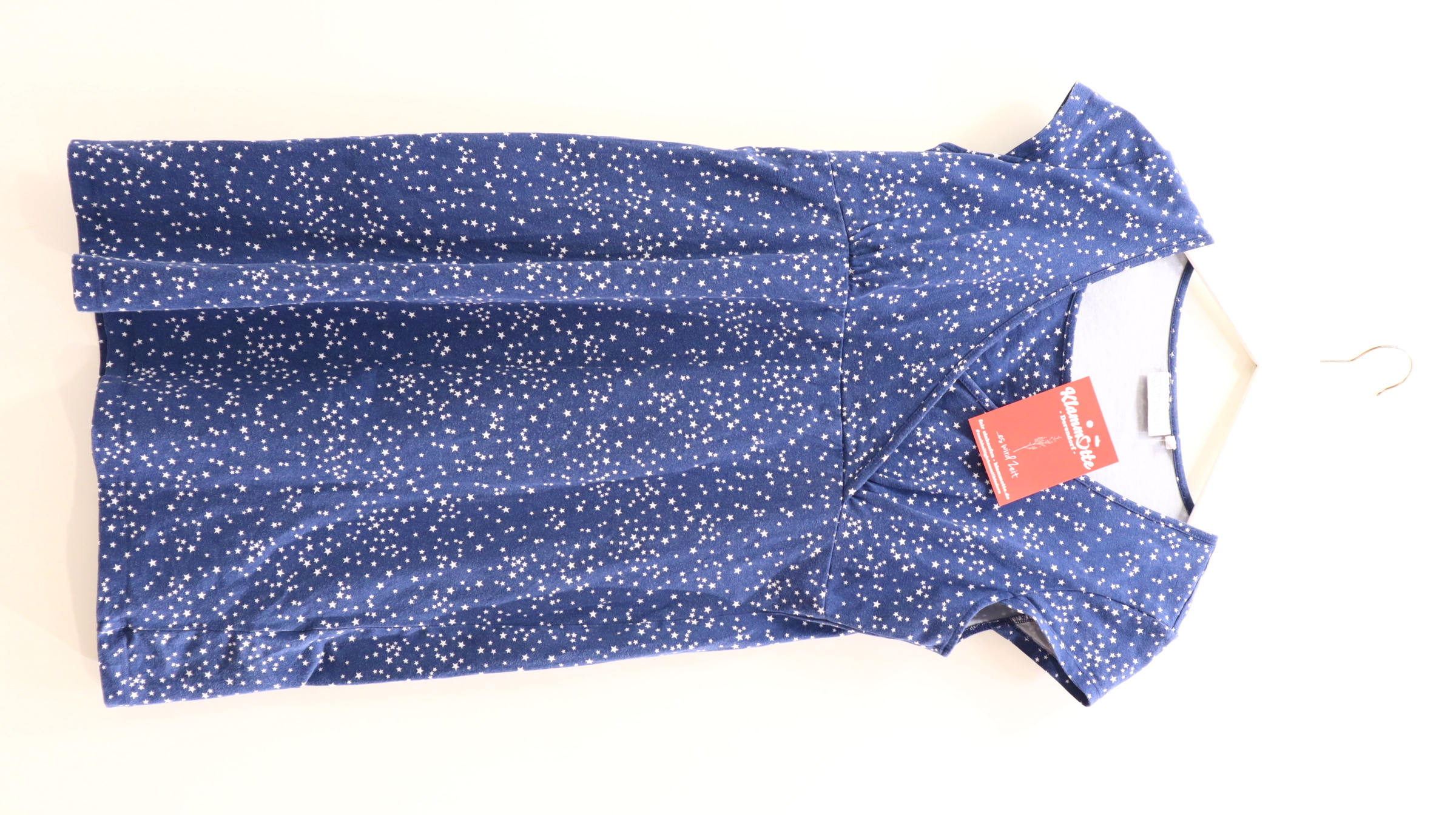 Schlafbekleidung Stillnachthemd 2hearts 36/38 Baumwolle/Elasthan blau/weiß leicht blass Sterne