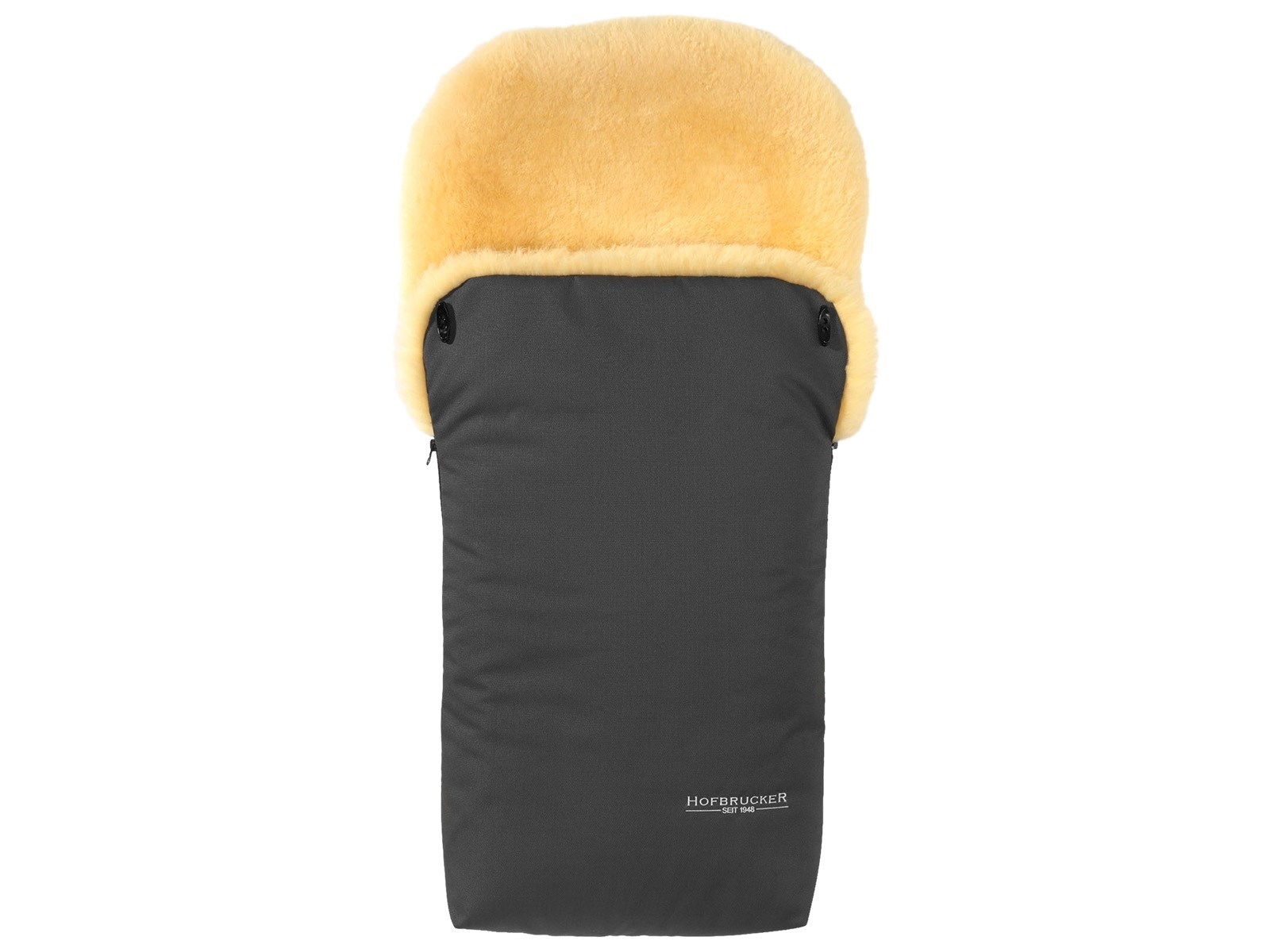 Fußsack Hofbrucker Winterfußsack Putzi grau Lammfell sehr gut