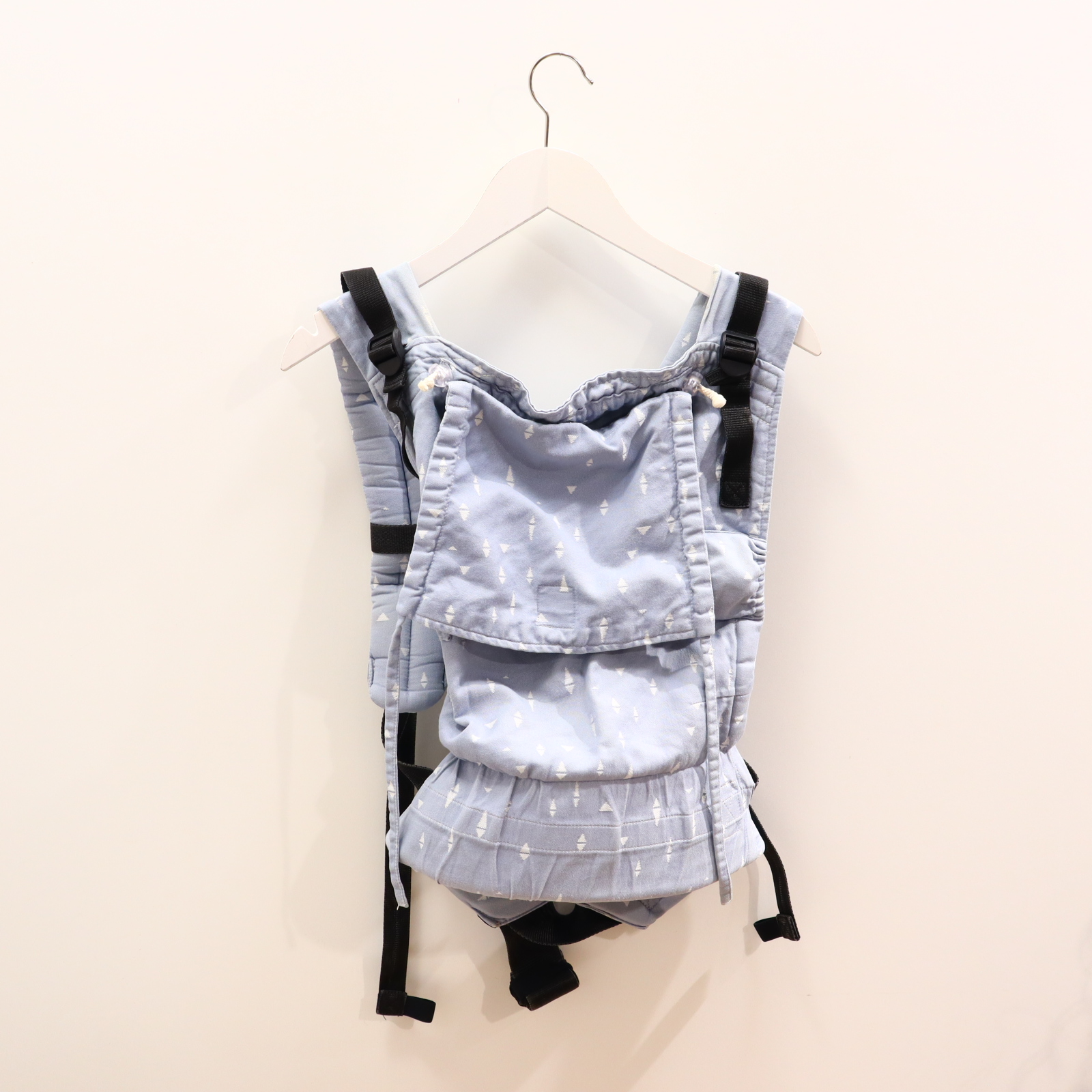 Tragehilfe LIMAS Baby Carrier Full-Buckle hellblau/weiß Bio-Baumwolle gut