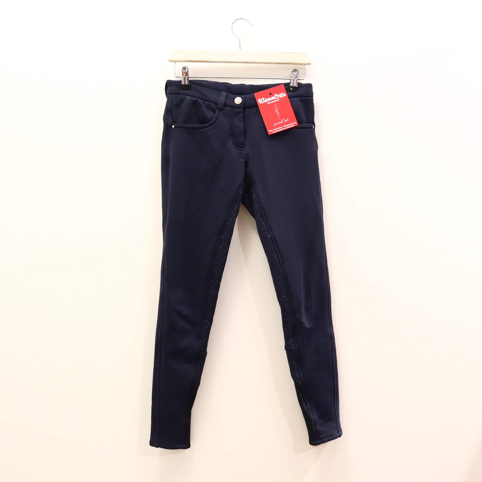 Hose EQUILINE Reithose 152/158 blau Reißverschluß/Schiebeknopf/verstellb. Bund