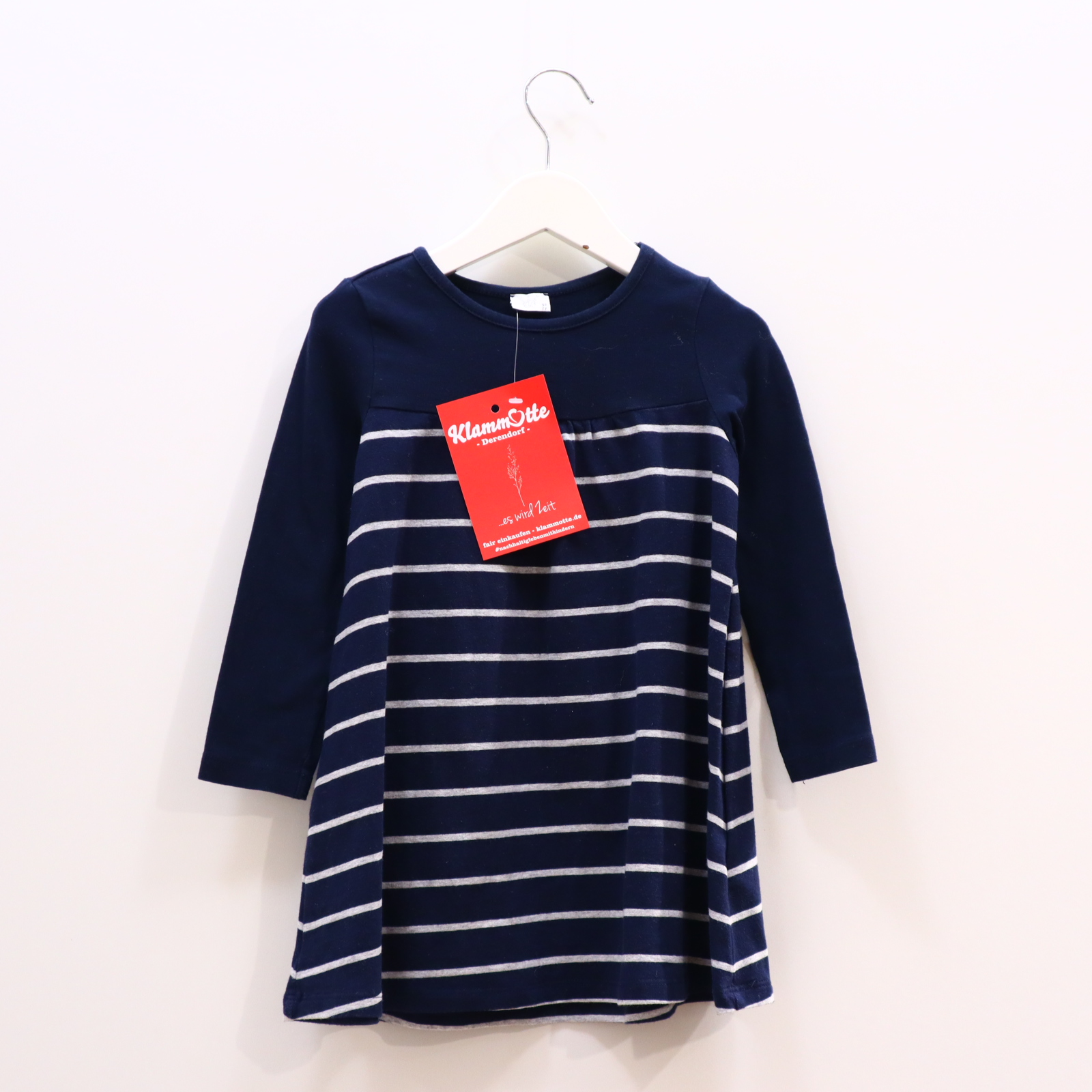 Kleider & Röcke Königsmühle Jerseykleid 92 blau/weiß gestreift Baumwolle/Elastan