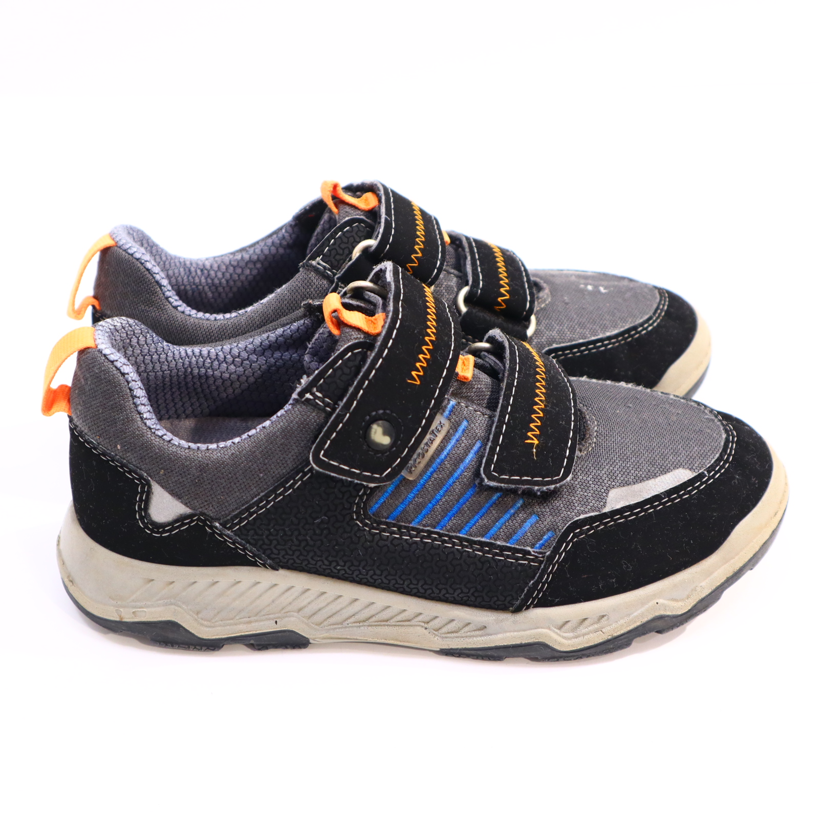 Halbschuhe RICOSTA Klett 32 M grau/schwarz TEX Herbst leichte gleichmäßige Ablaufspuren