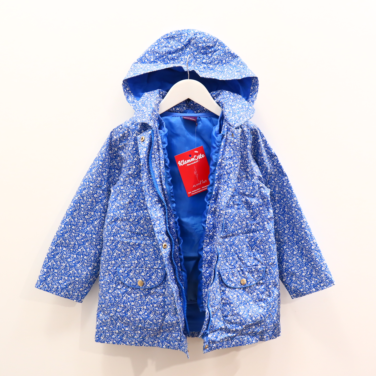 Jacke SeRGeNT MajoR Parka/Steppweste/3-in-1 Jacke 122 blau/weiß ganzjährig Alloverprint/Blumen herrausnehmb. Innenjacke