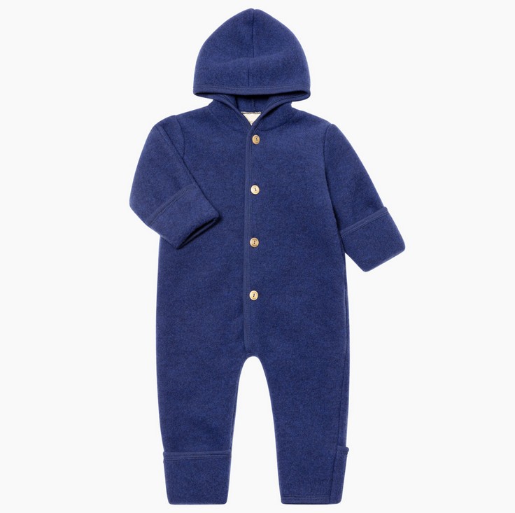 ENGEL Overall 62/68 enzian melange 100% Schurwolle (kbT)/Wollfleece