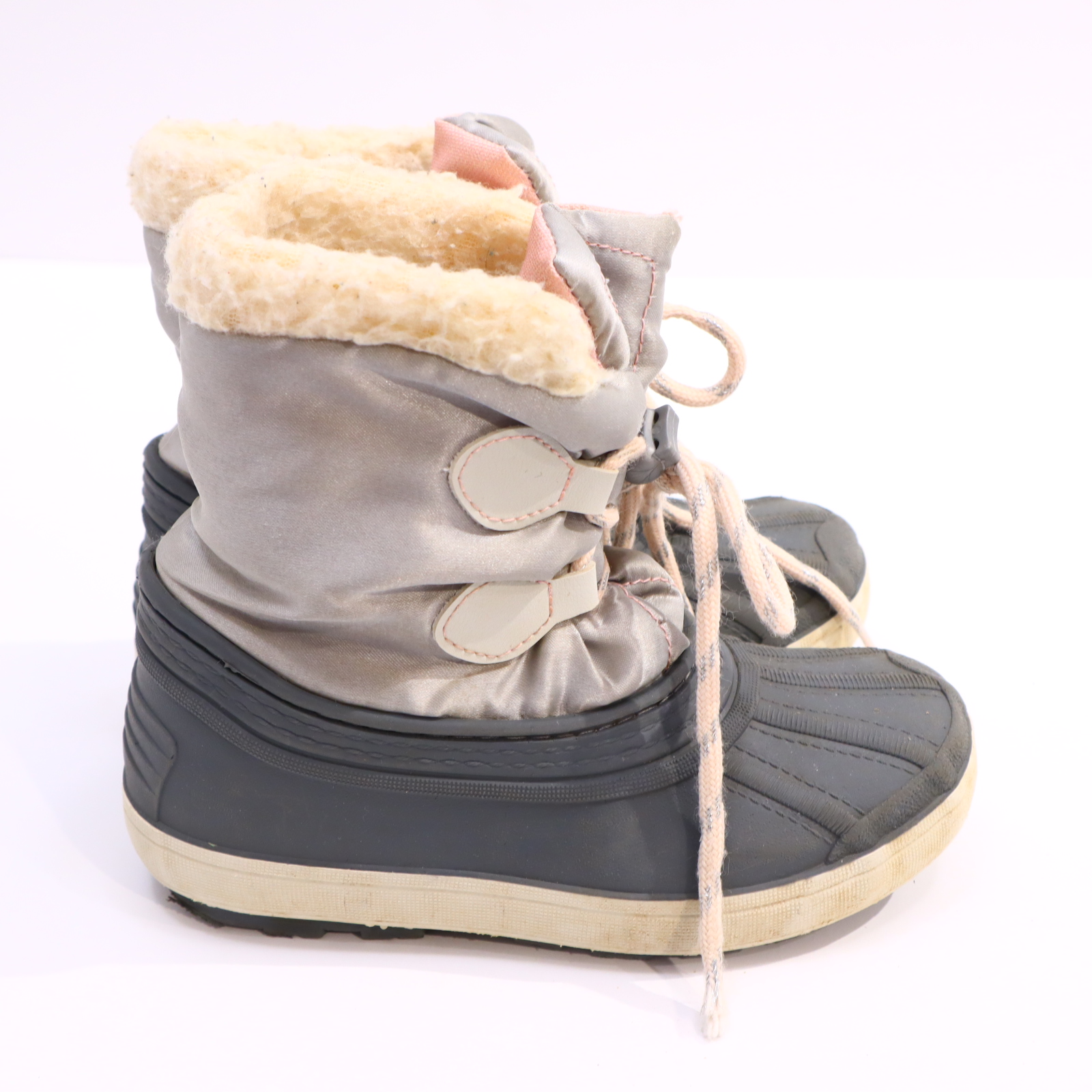 Stiefel Okaidi 28/29 grau/silber Snowboot leichter gleichmäßiger Sohlenabrieb