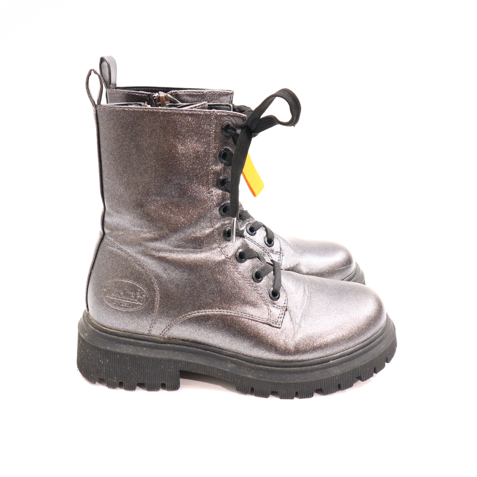 Halbschuhe Dockers Schnürschuh mit Reißverschluß 34 bronze/metallic leichte gleichmäßige Ablaufspuren