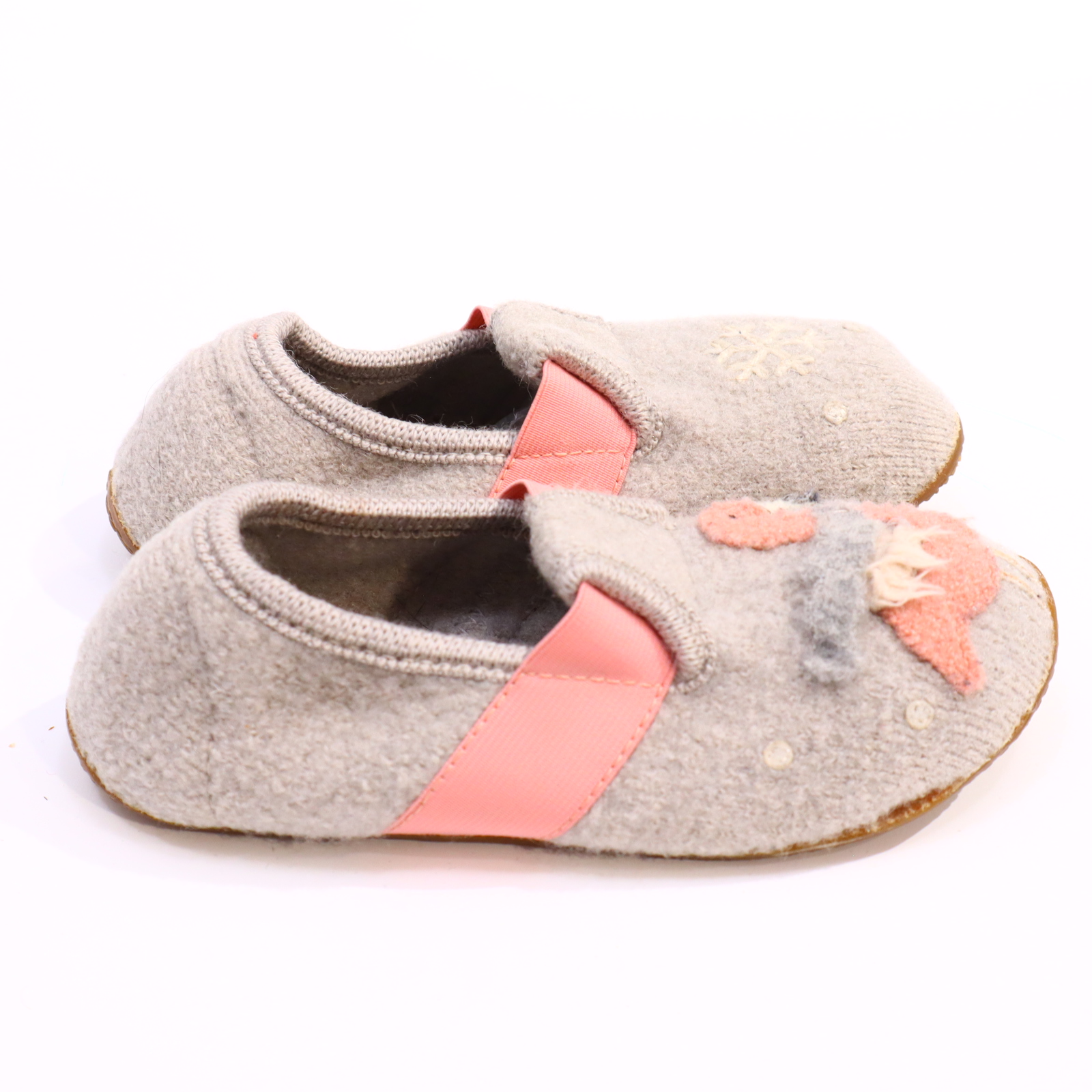 Hausschuhe/Wasserschuhe Living Kitzbühel 29 grau/rosa Pantoffel/Slipper Filz/Wolle