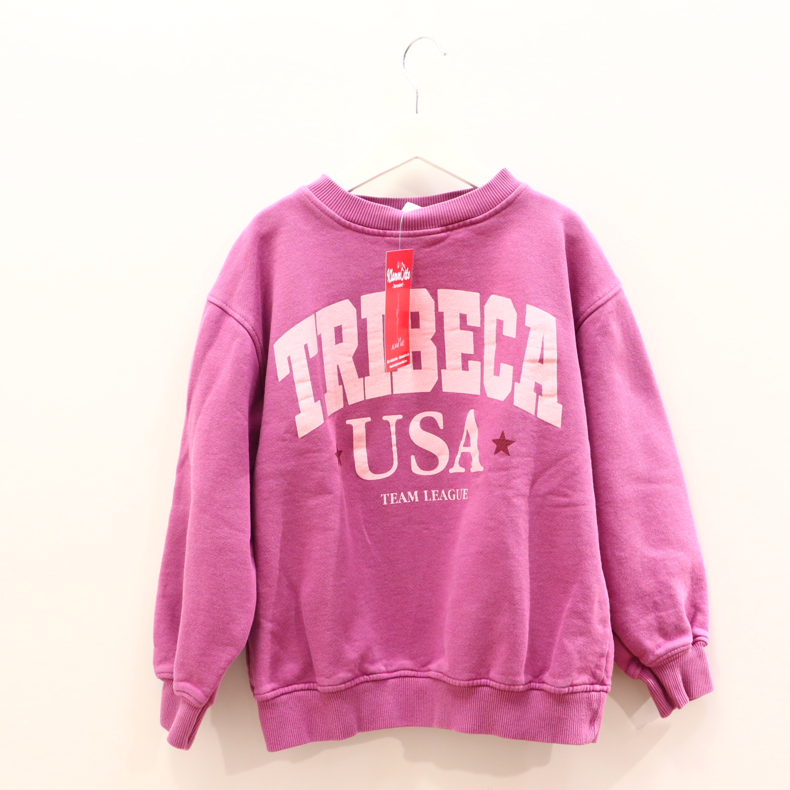 Oberteil ZARA 128 flieder Print Sweatshirt