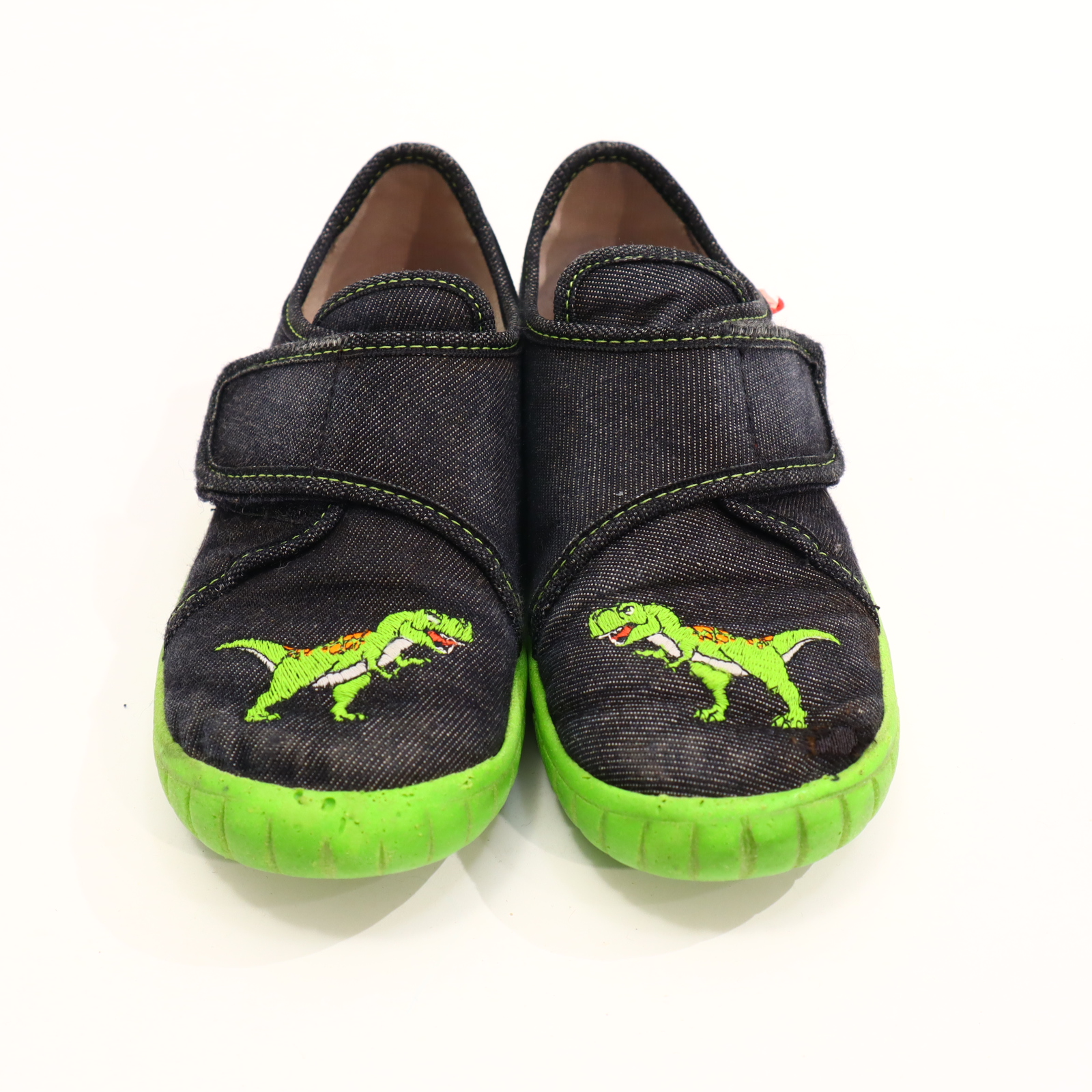 Hausschuhe/Wasserschuhe SuperFit 30 blau/grün Pantoffel Canvas Gebrauchsspuren