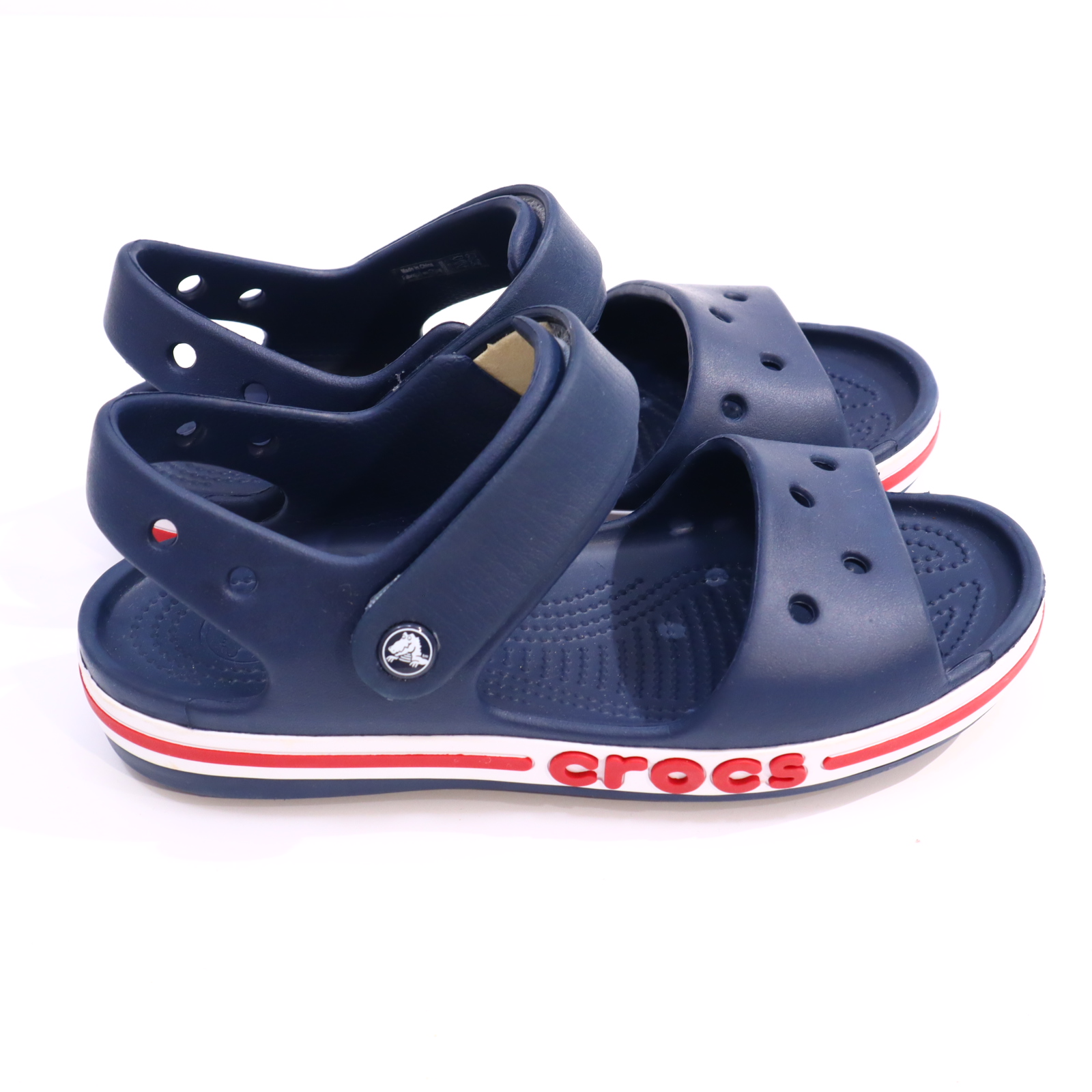 Sandalen CROCS 34/35 blau leichte gleichmäßige Ablaufspuren