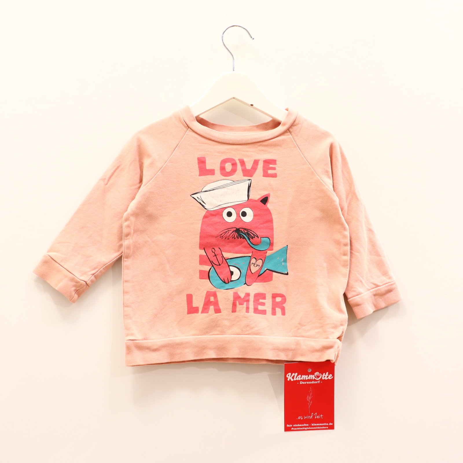 Oberteil la queue du chat 98 rosa Print Sweatshirt Biobaumwolle
