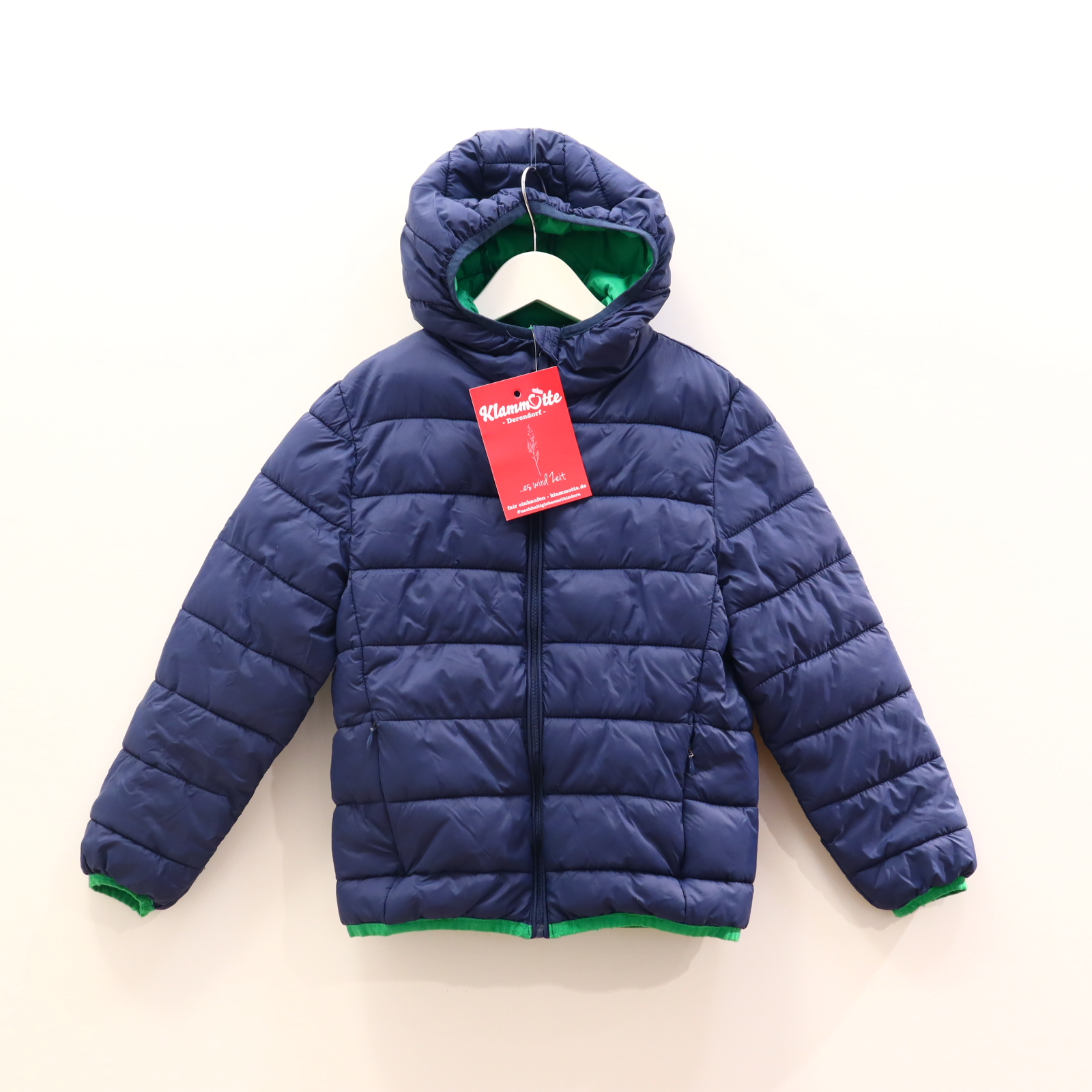 Jacke 122/128 blau Steppjacke Herbst/Winter/Übergang