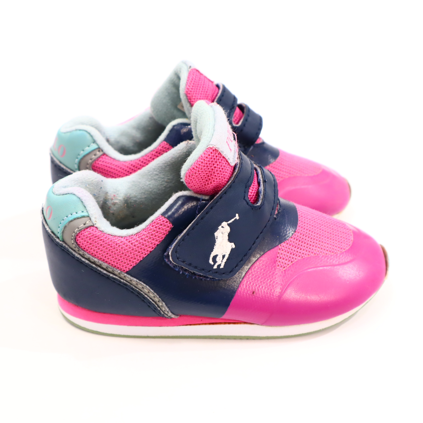 Halbschuhe Ralph Lauren Klett/Sneaker 22 blau/flieder Mesh leichte gleichmäßige Ablaufspuren