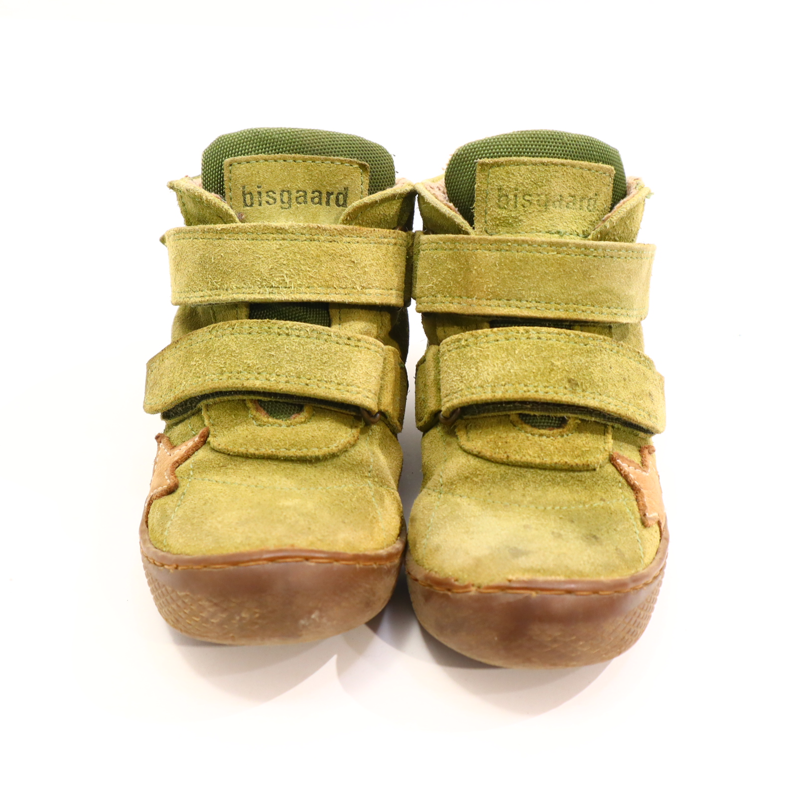 Halbschuhe bisgaard Klett 26 grün Wildleder Herbst/Übergang gleichmäßige Ablaufspuren/leichte Gebrauchsspuren an den Kappen