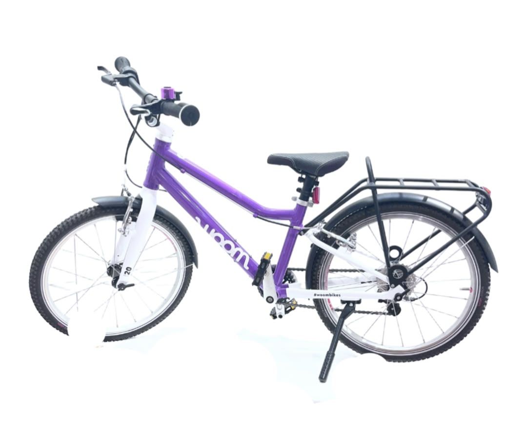 Fahrzeuge woom woom 4 lila 20 Zoll Alu Kinderfahrrad Klingel/Steck-Schutzbleche Ständer/Gepäckträger KEIN VERSAND!/neuwertig!/sehr gut