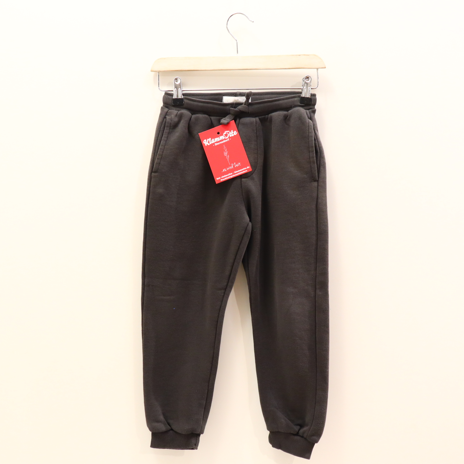 Hose ZARA 134 Jogger grau Gummibandzug/Kordelzug Baumwolle/Polyester/Sweat