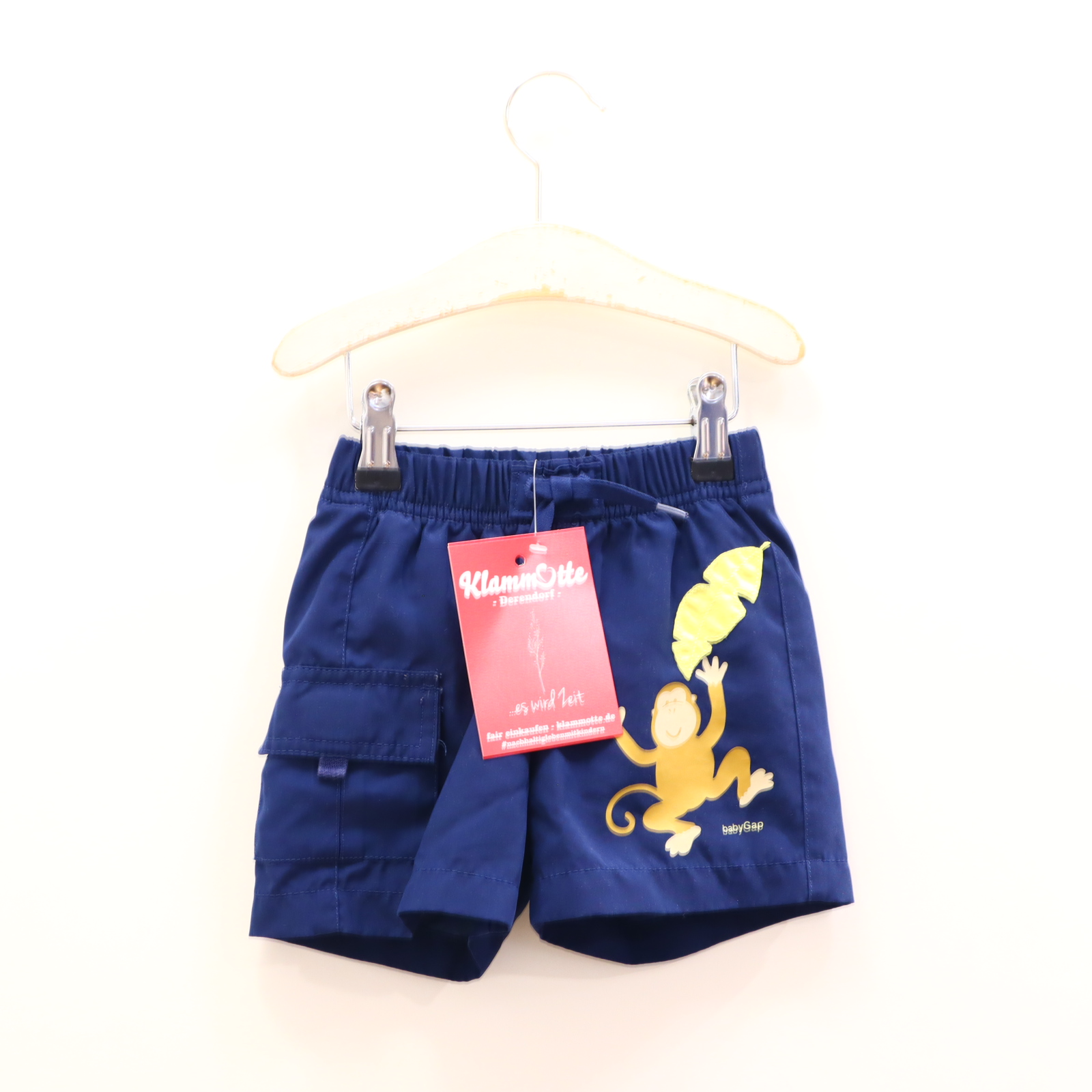 Bademode GAP Gr. 80/86 blau Applikation/Print Badeshort