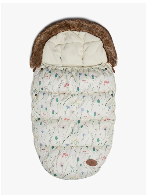Fußsack petit cherie bunt/creme Winterfußsack Fleece/Polyester Sportwagen/Buggy