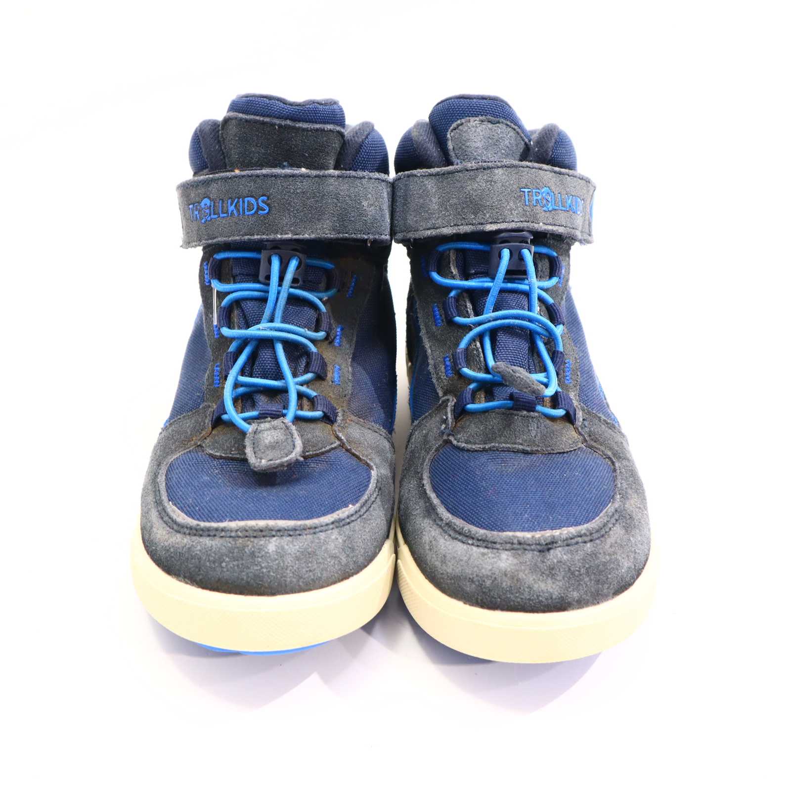 Halbschuhe TROLLKIDS Klett/Mid 34 blau AQUAPROOF leichte gleichmäßige Ablaufspuren