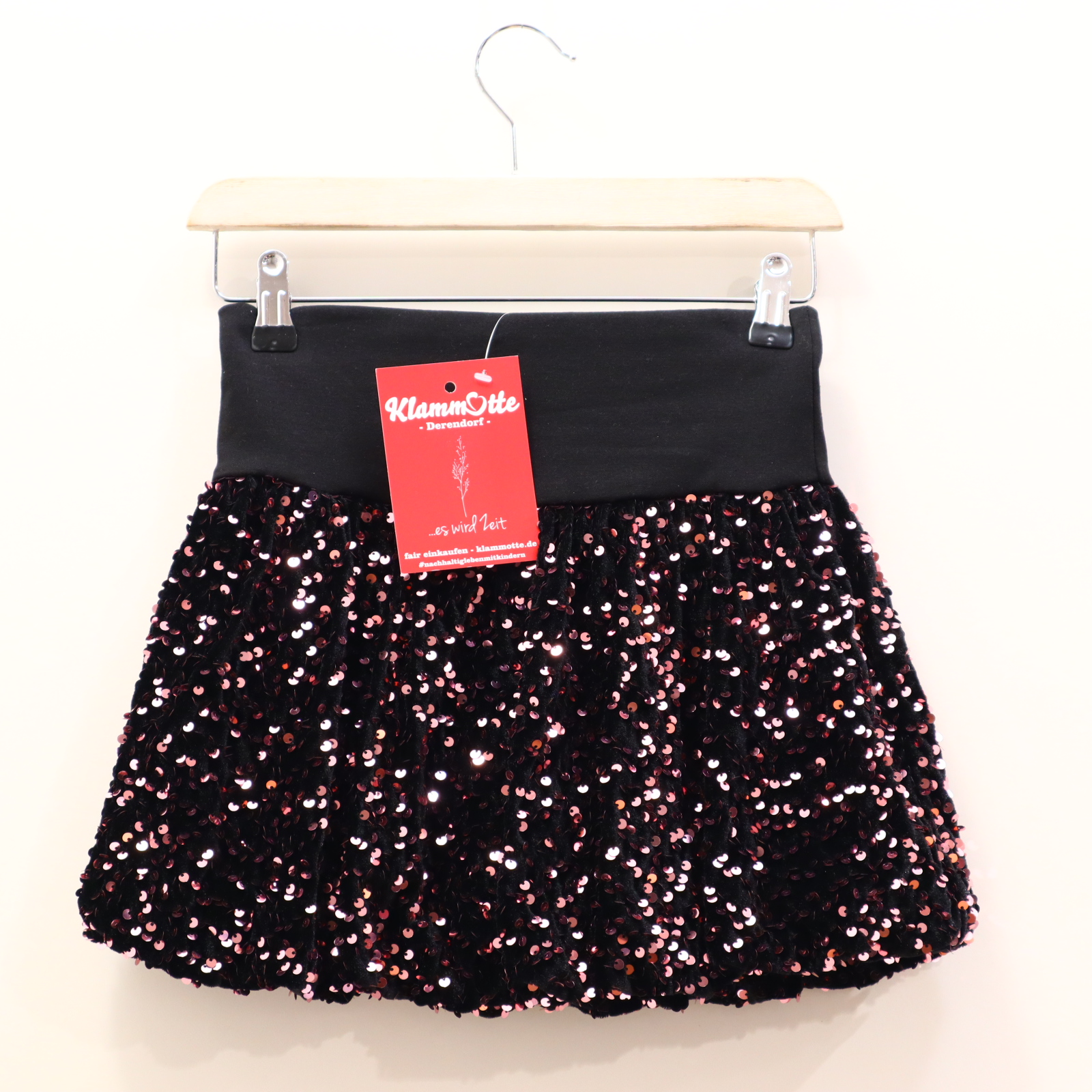Kleider & Röcke ZARA Pailettenrock/Pumprock 140 rosa/schwarz Komfortbund