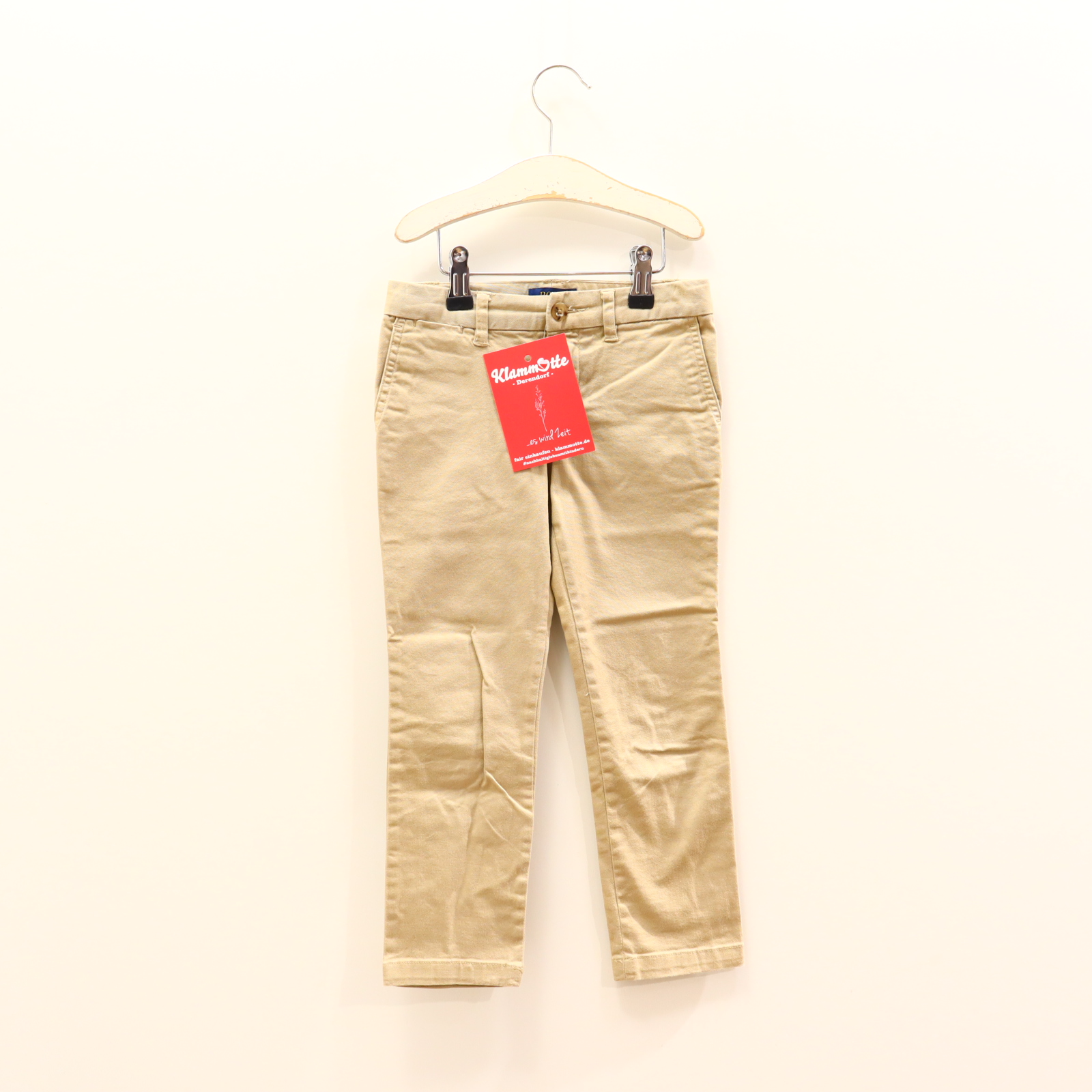 Hose RALPH LAUREN 110 Chino sand Knopf/Reißverschluß/verstellb. Bund Baumwolle/Elasthan/Twill