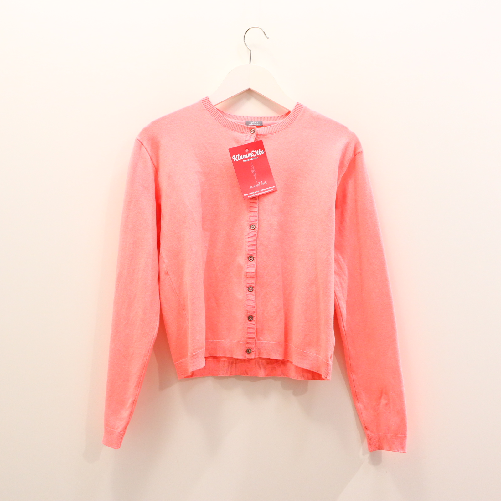 Oberteil next 164 apricot Strickjacke Baumwolle/Elasthan/Nylon/Polyacryl