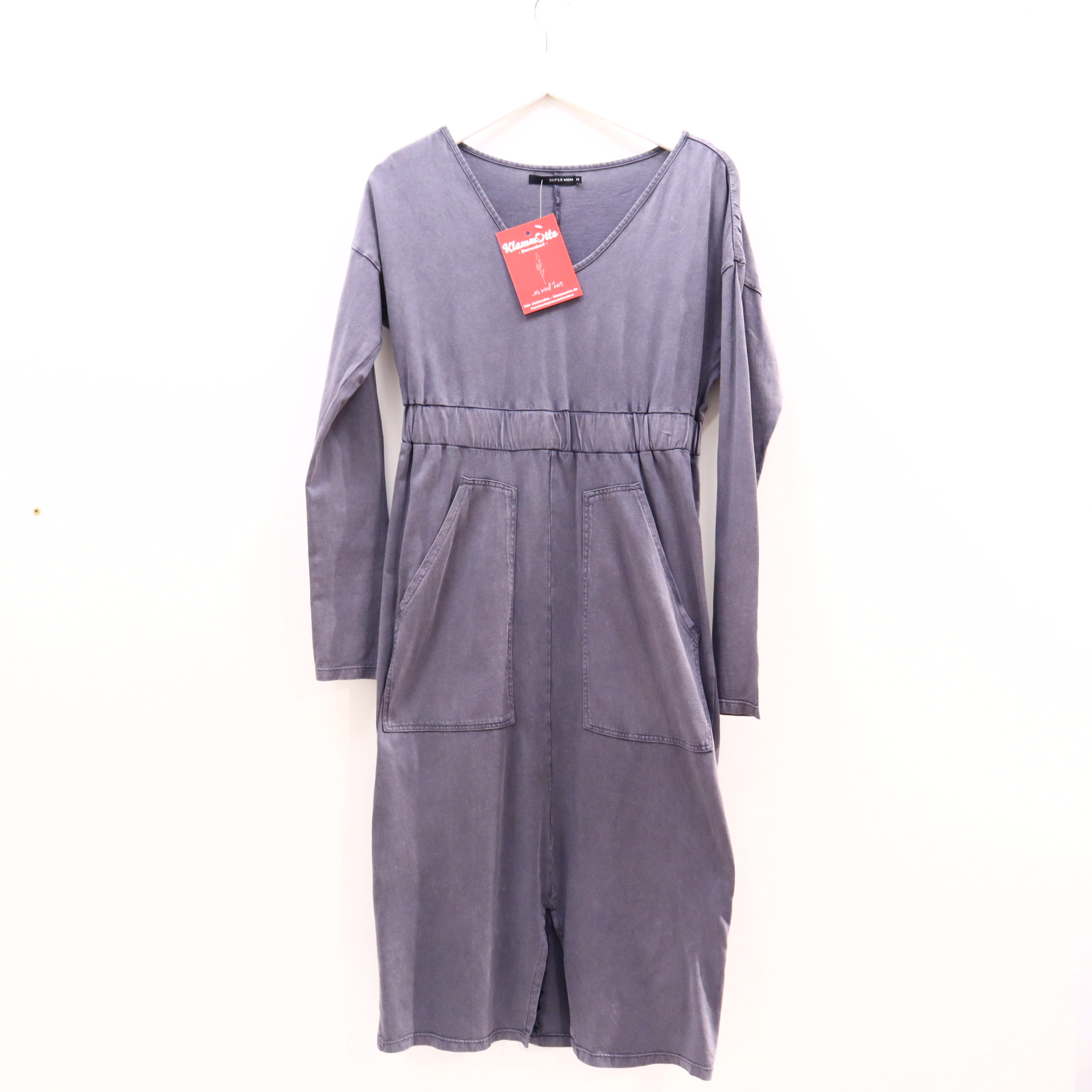 Kleider & Röcke SUPERMOM Jerseykleid XS/34 grau Baumwolle