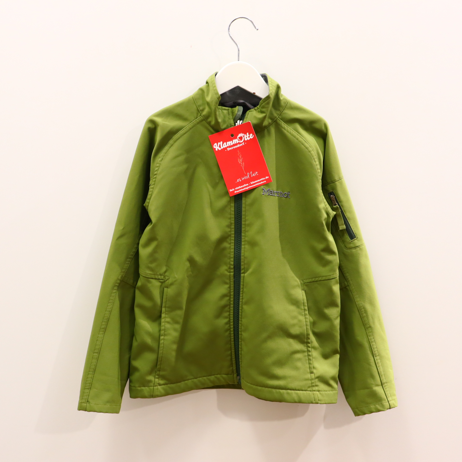 Jacke Marmot 116/122 pistazie Logo/Stickerei Softshelljacke
