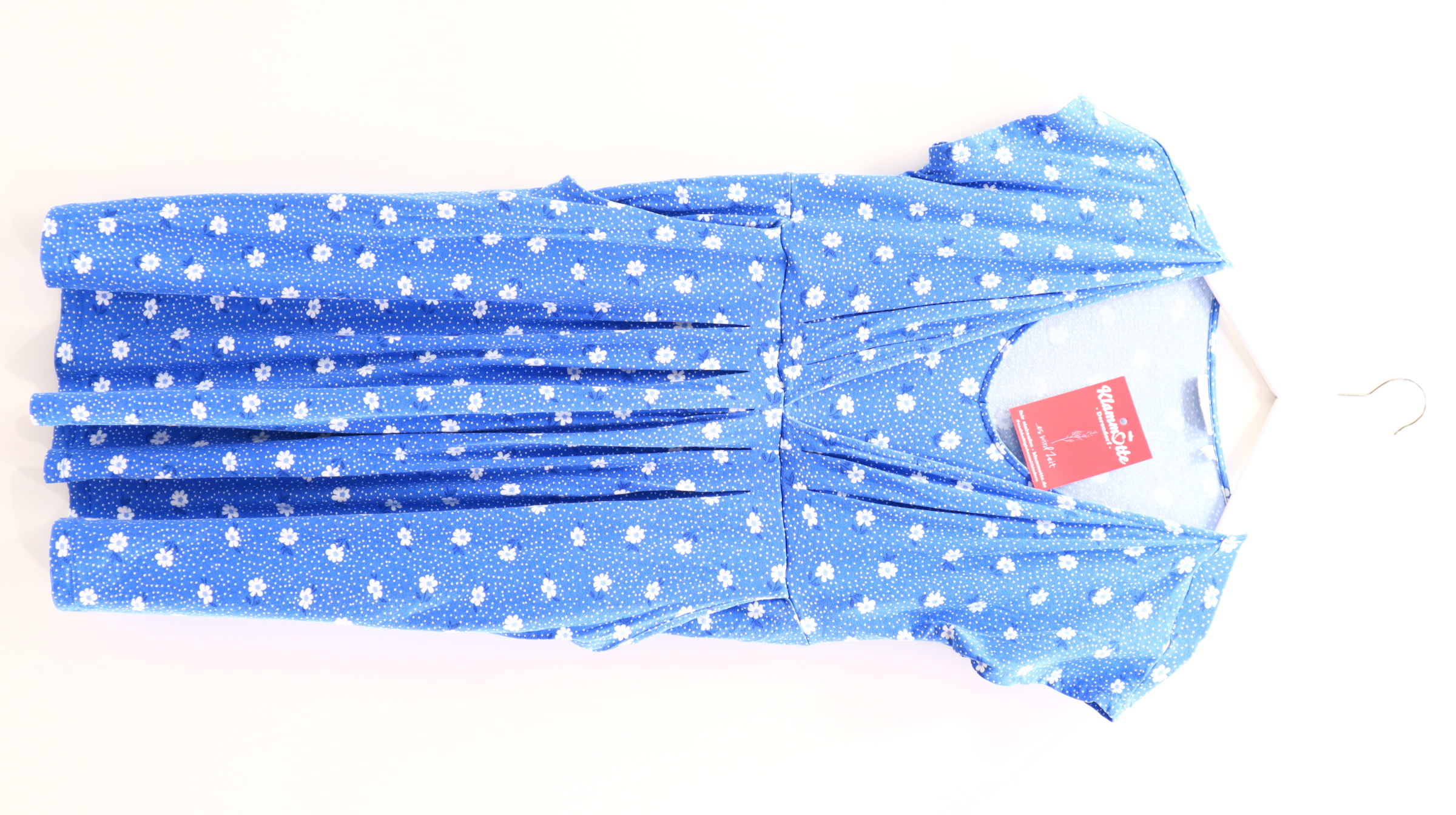 Kleider & Röcke JoJo Maman Bébé Jerseykleid/Stillkleid S/36 blau Alloverprint/Blumen Elasthan/Polyester