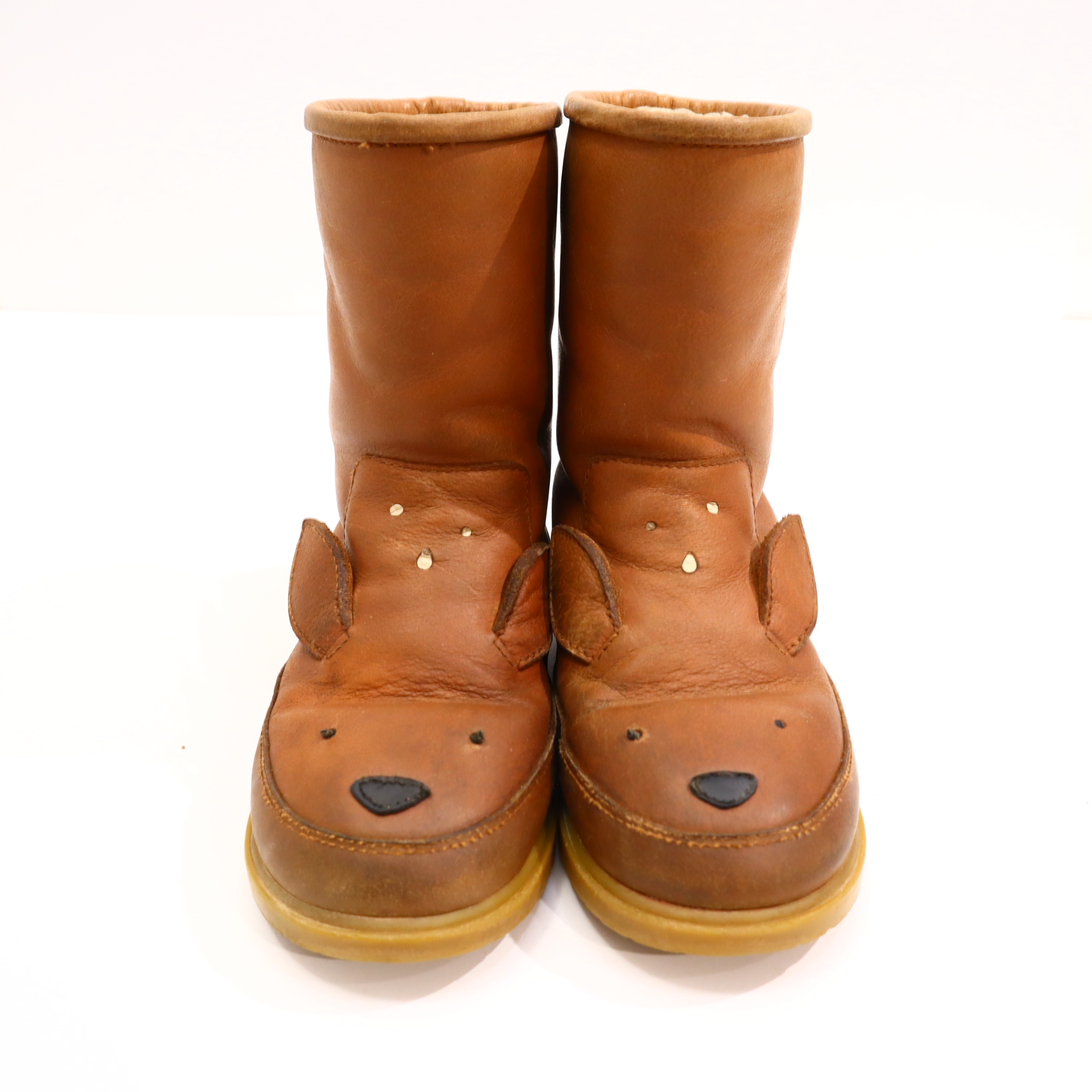 Stiefel DONSJE 27 braun Leder Boot Herbst/Winter gefüttert leichter gleichmäßiger Sohlenabrieb