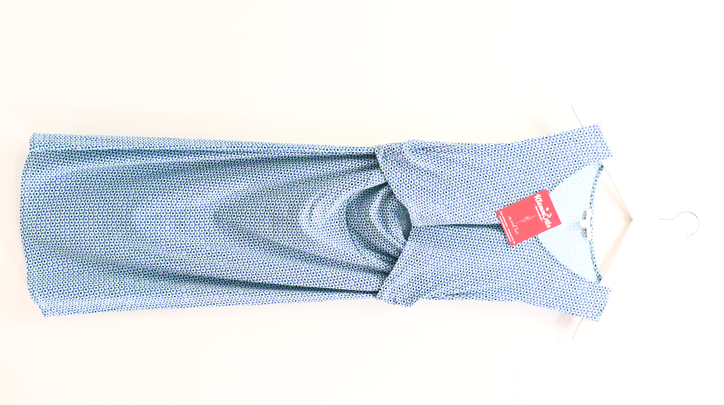 Kleider & Röcke ESPRIT Stillkleid S/36 blau/bunt/türkis Alloverprint Elasthan/Viskose