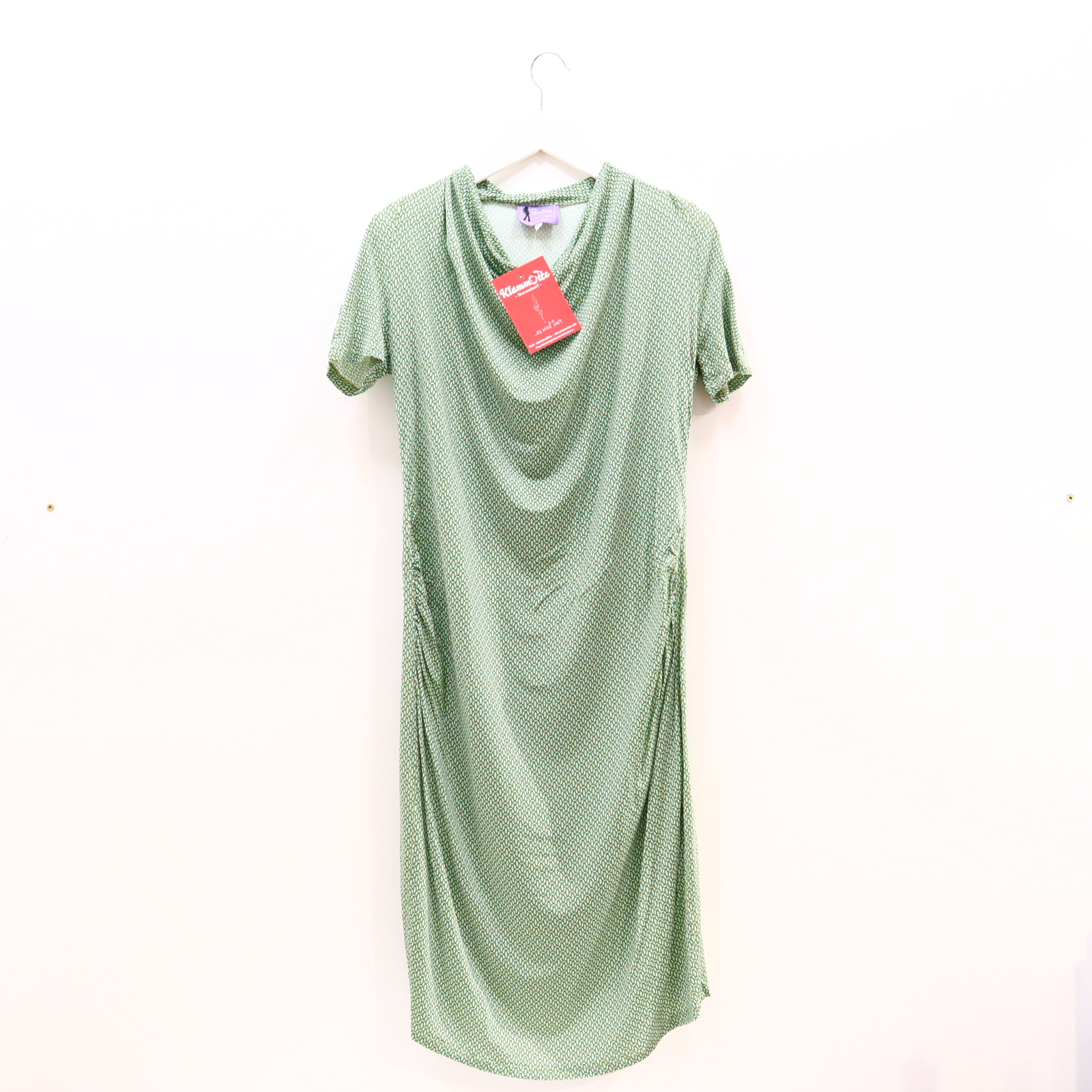 Kleider & Röcke Paulina Kleid M/38/40 creme/grün Alloverprint Elasthan/Viskose