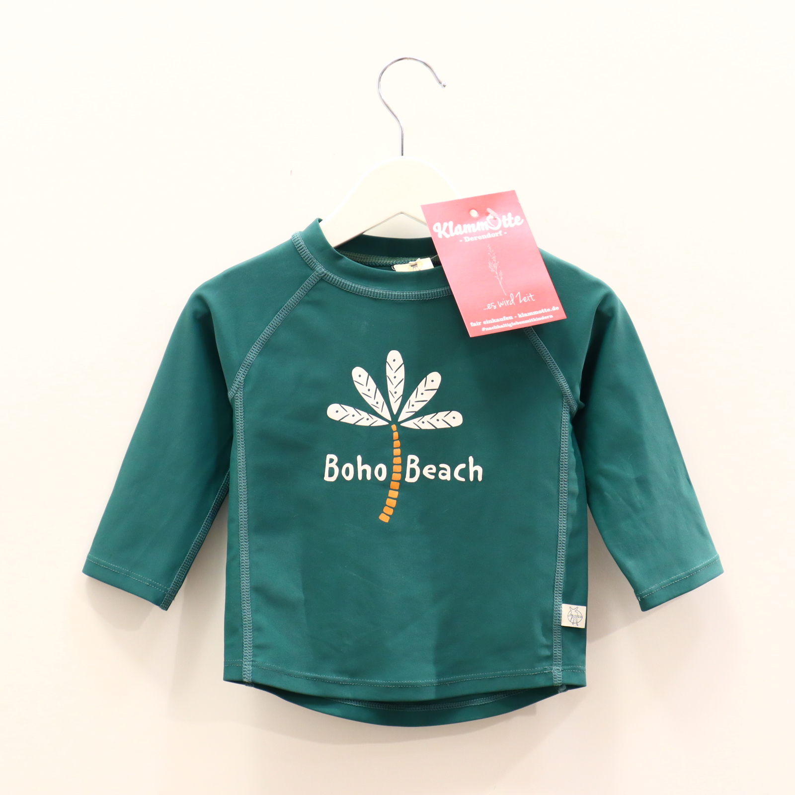 Bademode LÄSSIG Gr. 74/Gr. 80 grün Print langarm/UV-Shirt