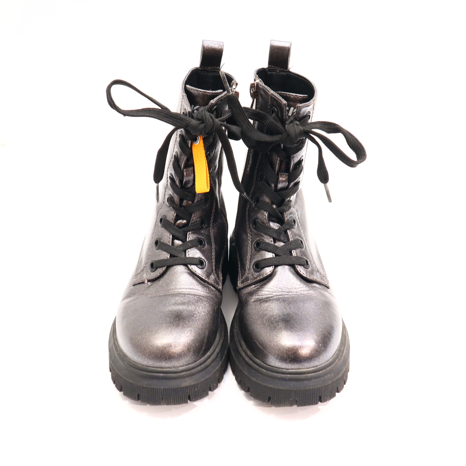 Halbschuhe Dockers Schnürschuh mit Reißverschluß 34 bronze/metallic leichte gleichmäßige Ablaufspuren