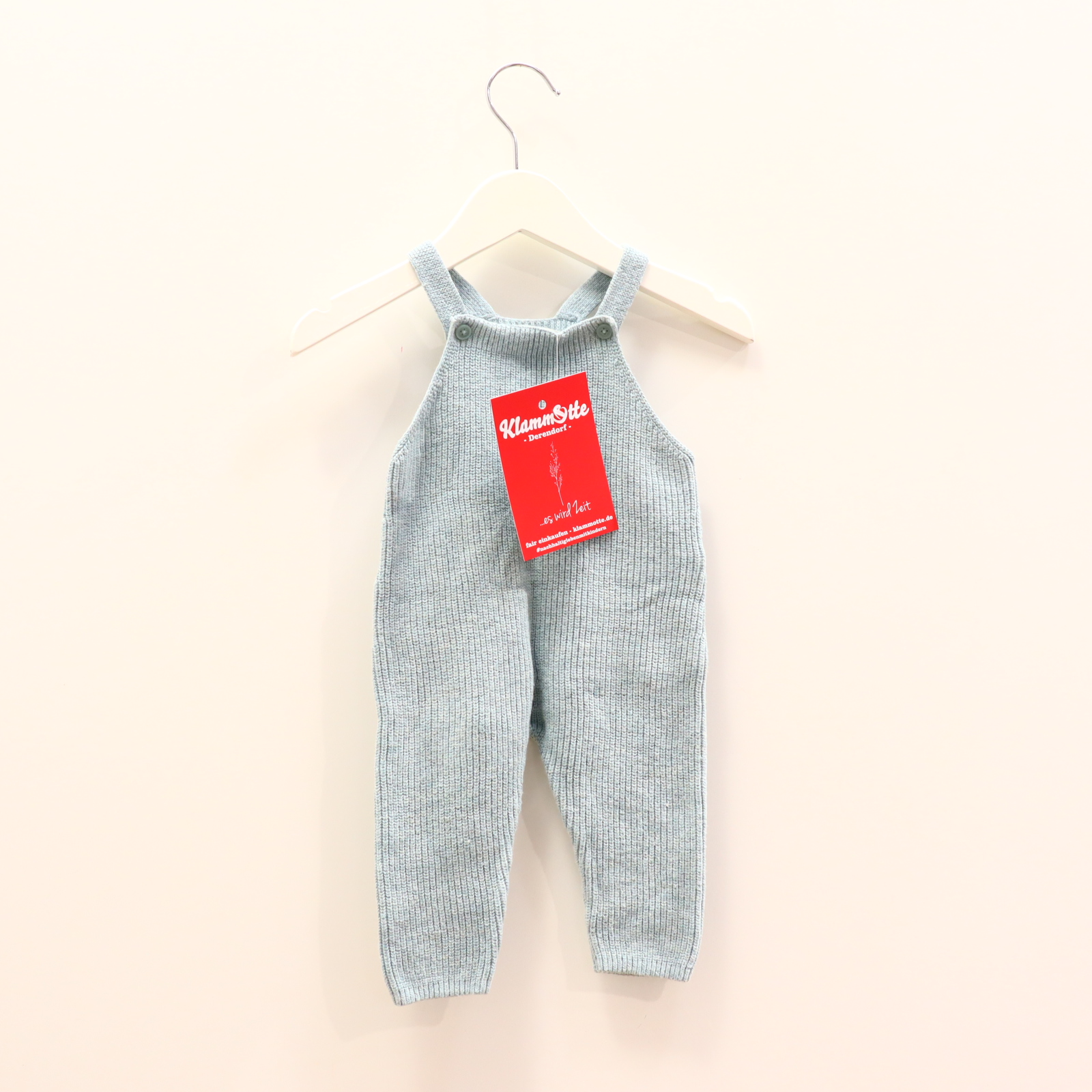 Hosen & Strampler ZARA 74 türkis melange/Rippstrick Einteiler ohne Fuß/Träger Baumwolle/Rippstrick