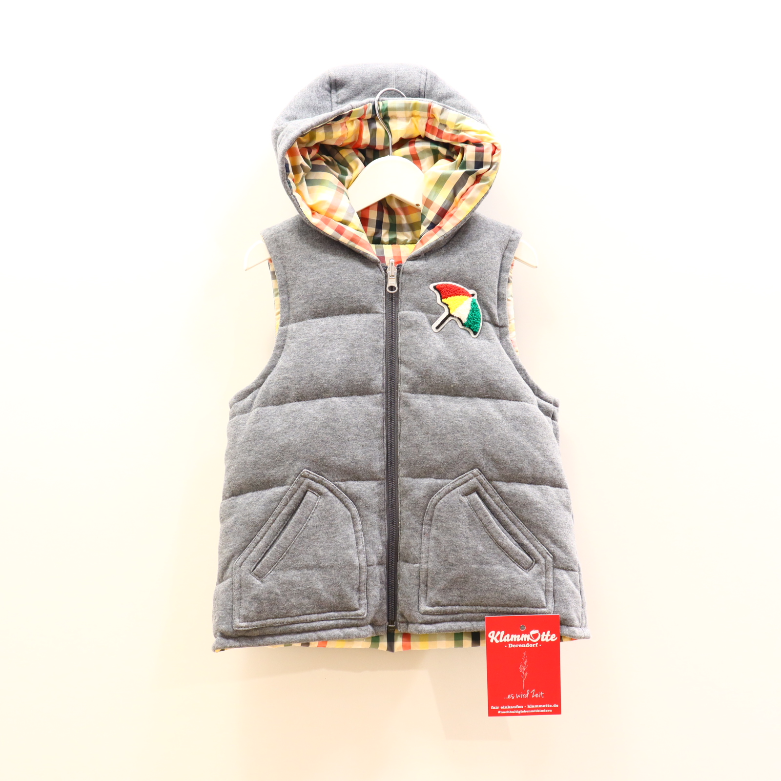 Jacke Arnold Palmer 116 bunt/grau Applikation/gestreift Steppweste wendbar