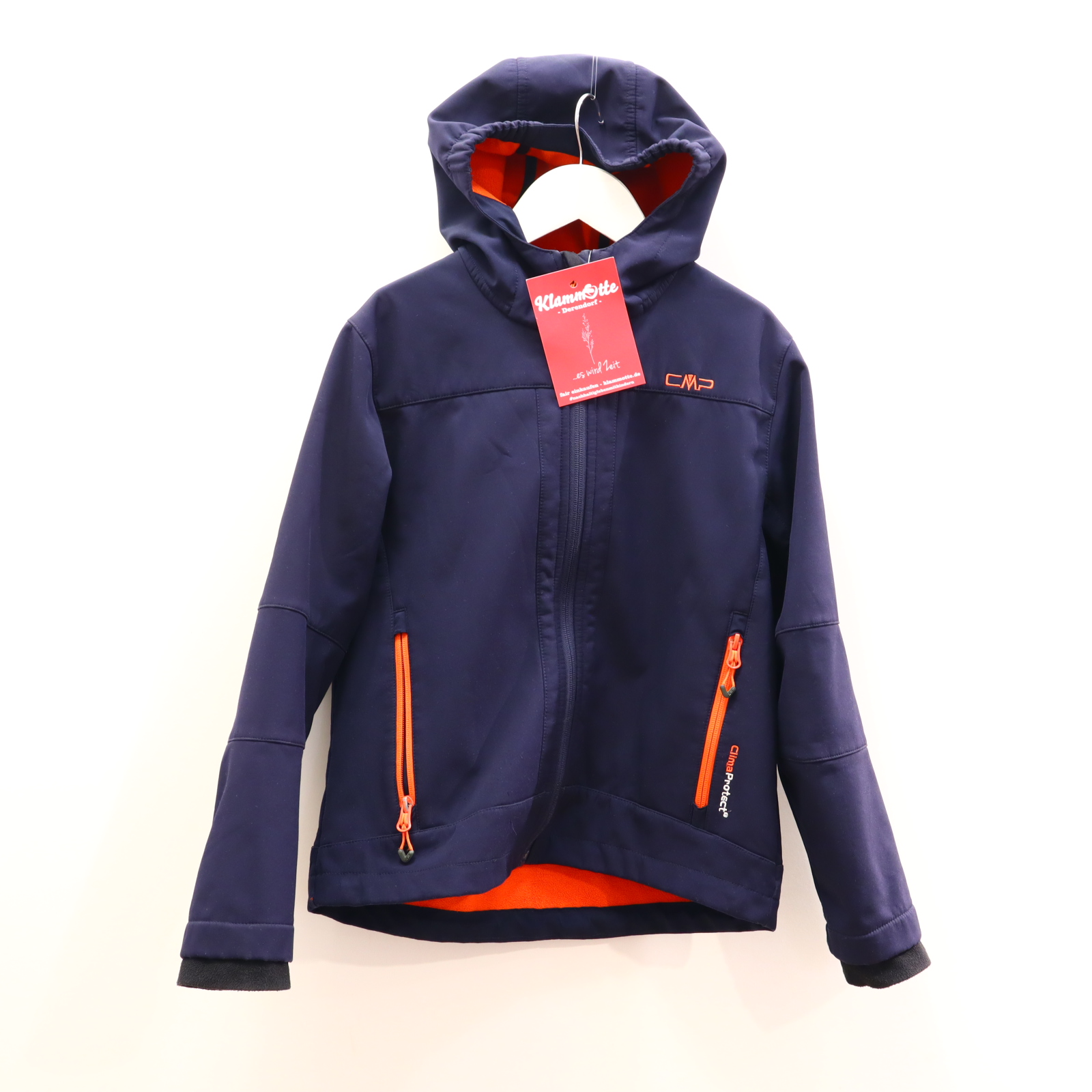 Jacke CMP 140 blau Logo/Stickerei Softshelljacke ClimaProtect