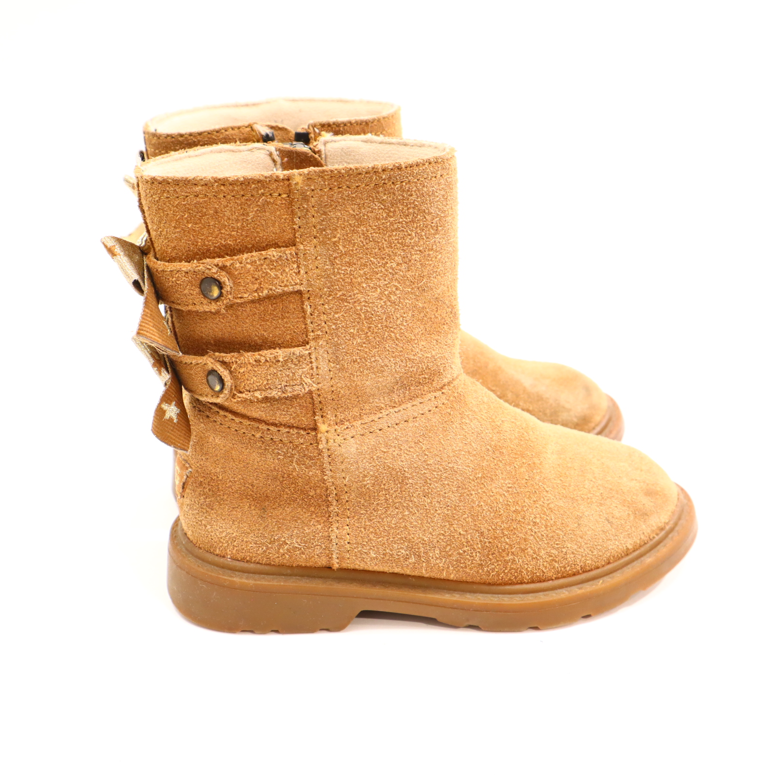 Stiefel UGG 26 braun Wildleder Stieffeletten leichter gleichmäßiger Sohlenabrieb
