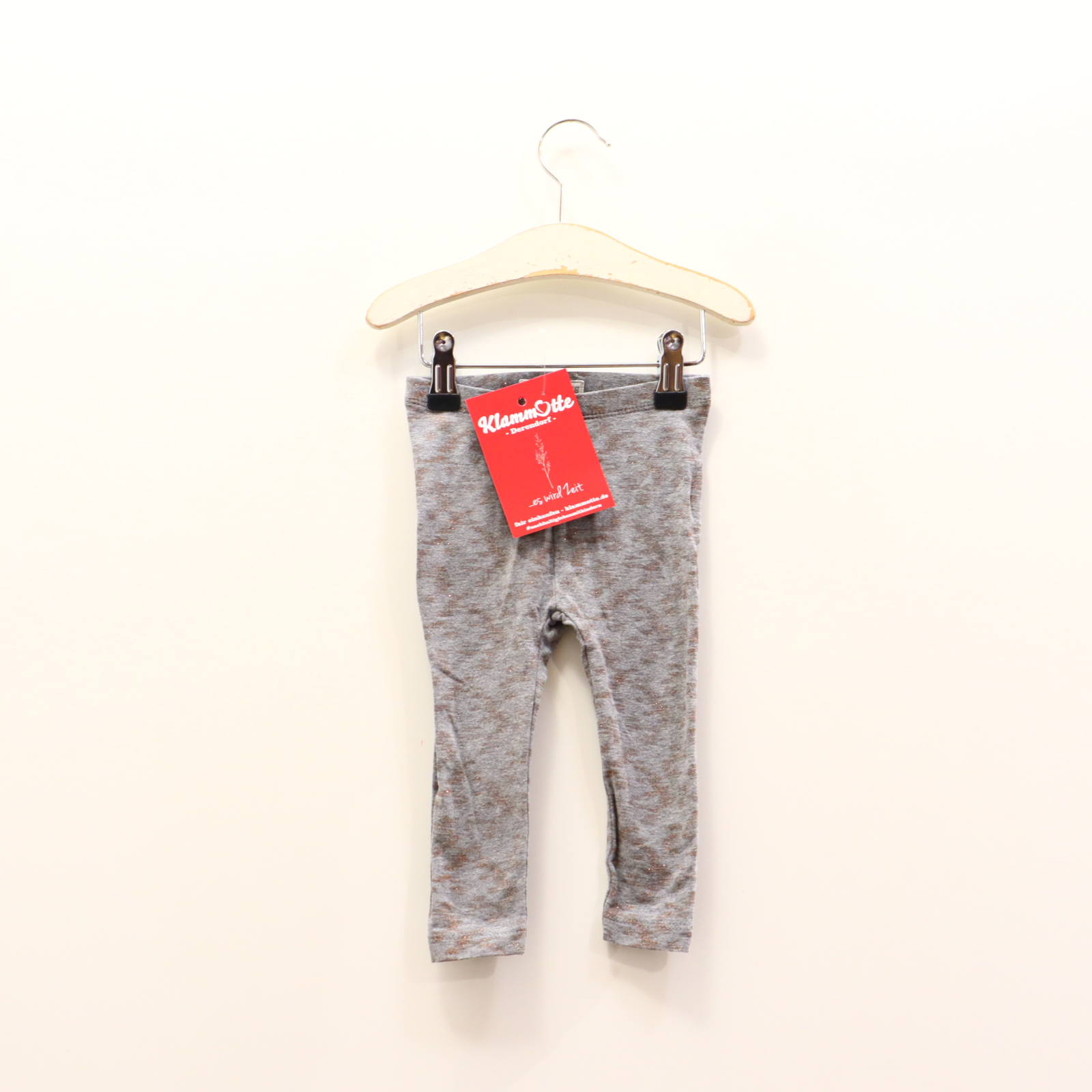 Hosen & Strampler small rags 74 grau Alloverprint/Glitzer Legging Baumwolle/Elasthan/Jersey Gummibandzug