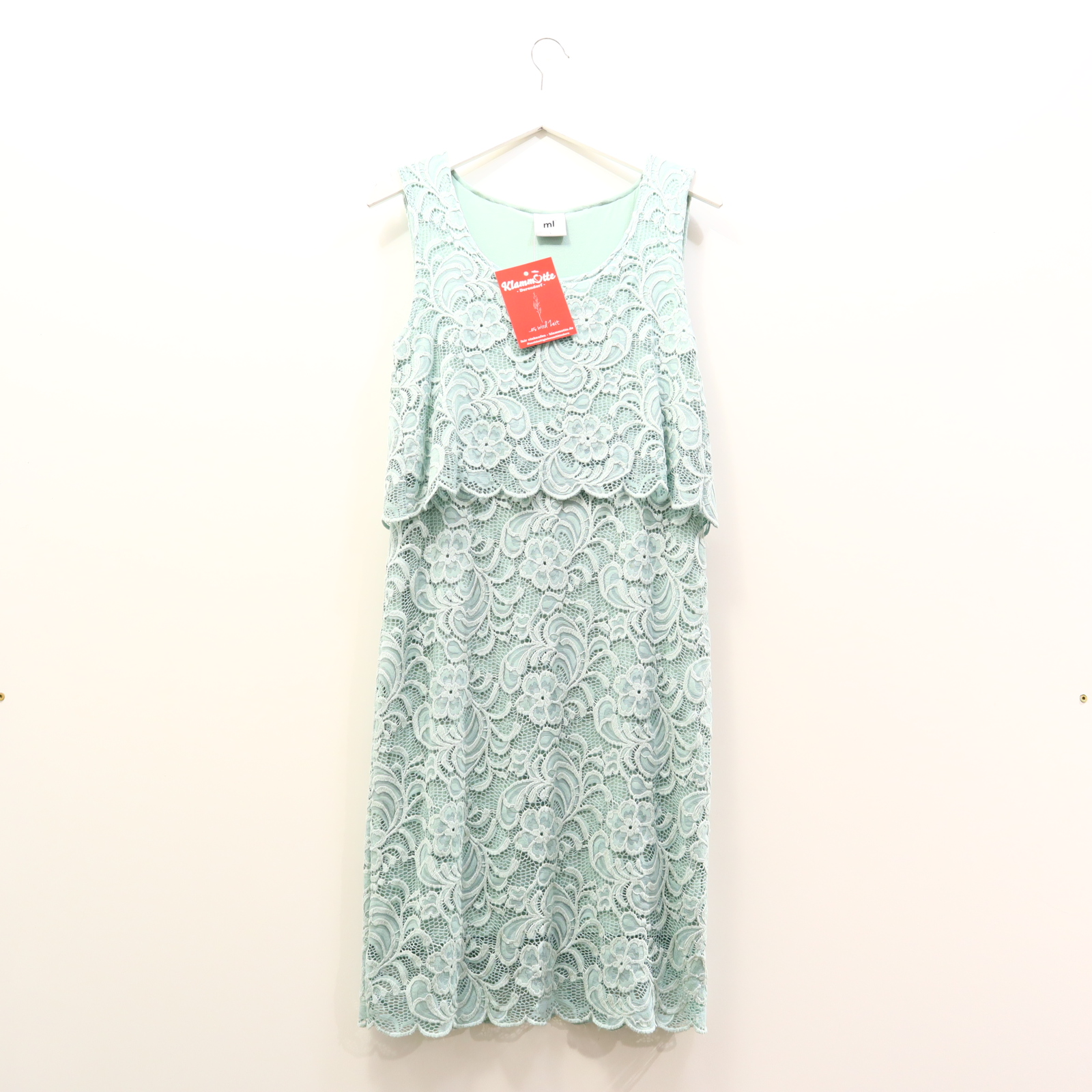 Kleider & Röcke mamalicious Spitzenkleid/Stillkleid L/42/44 mint Spitze Baumwolle/Elasthan/Nylon/Polyester