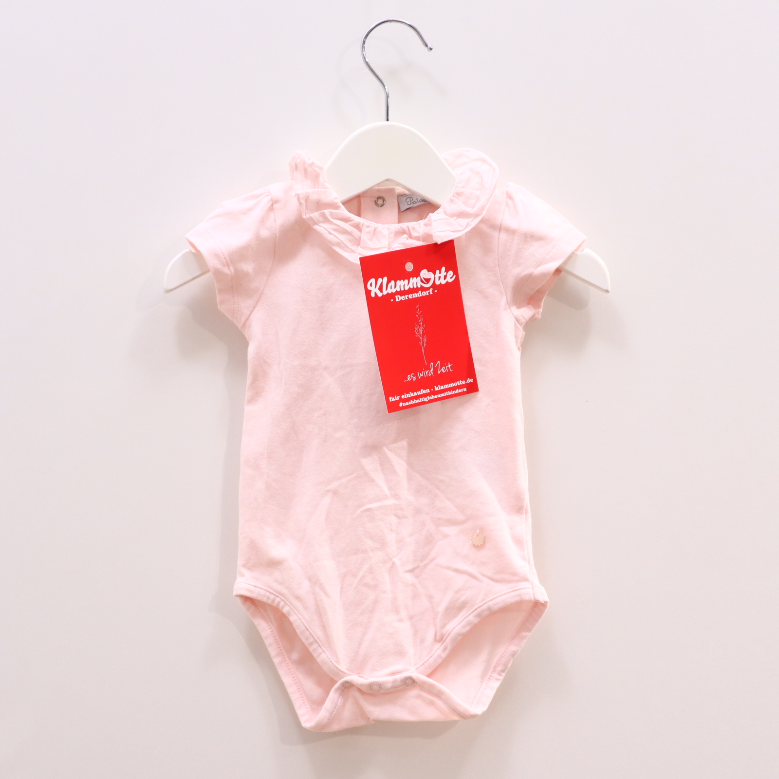 Body Patachou 68 rosa kurzarm Kragen Baumwolle/Elasthan