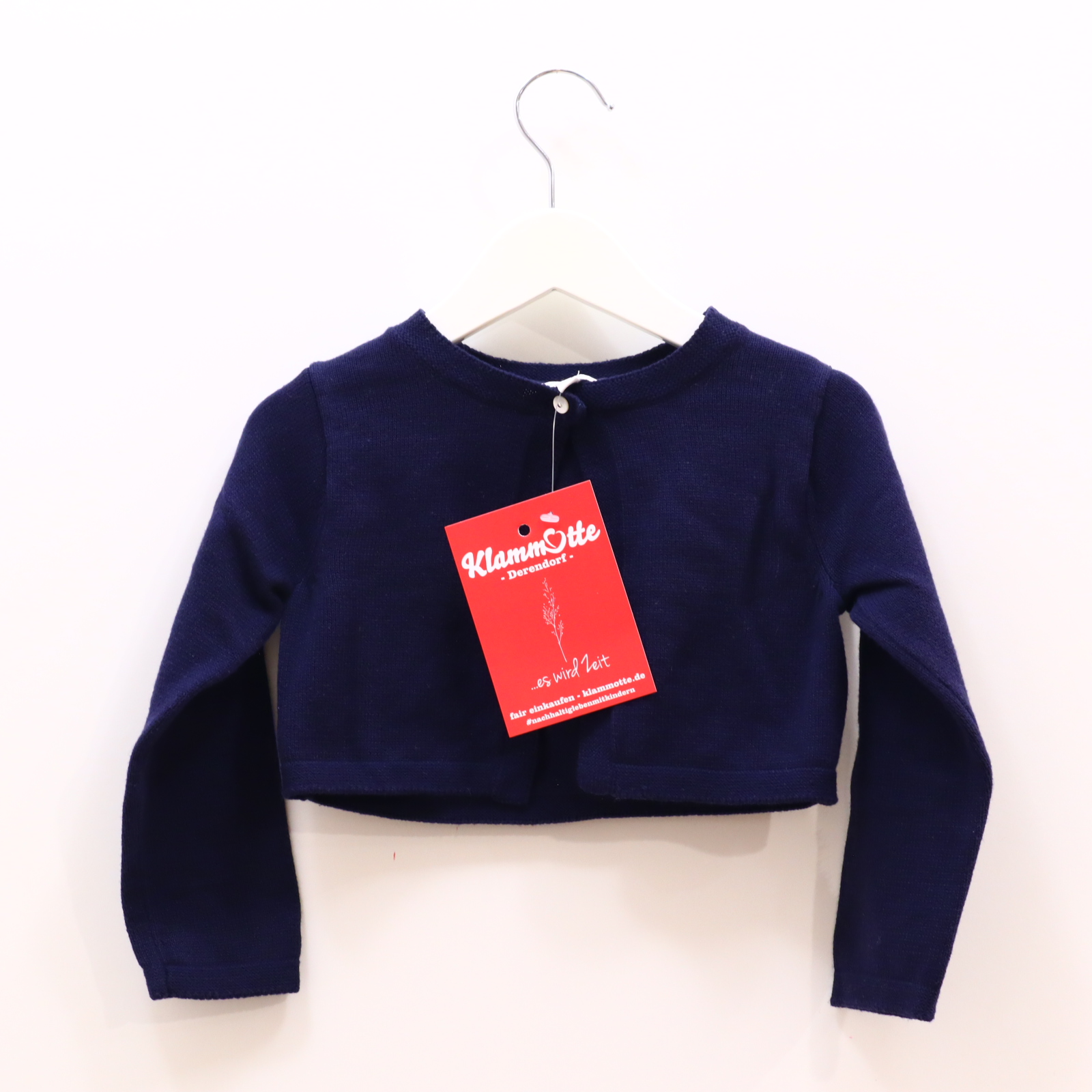 Oberteil jacadi 92 blau Bolerostrickjacke Baumwolle