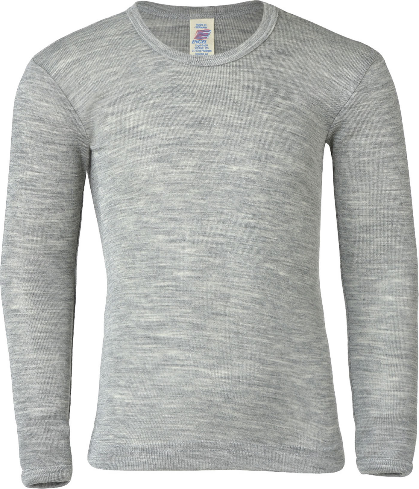 ENGEL Shirt 104 hellgrau melange 100% Schurwolle (kbT)/Seide
