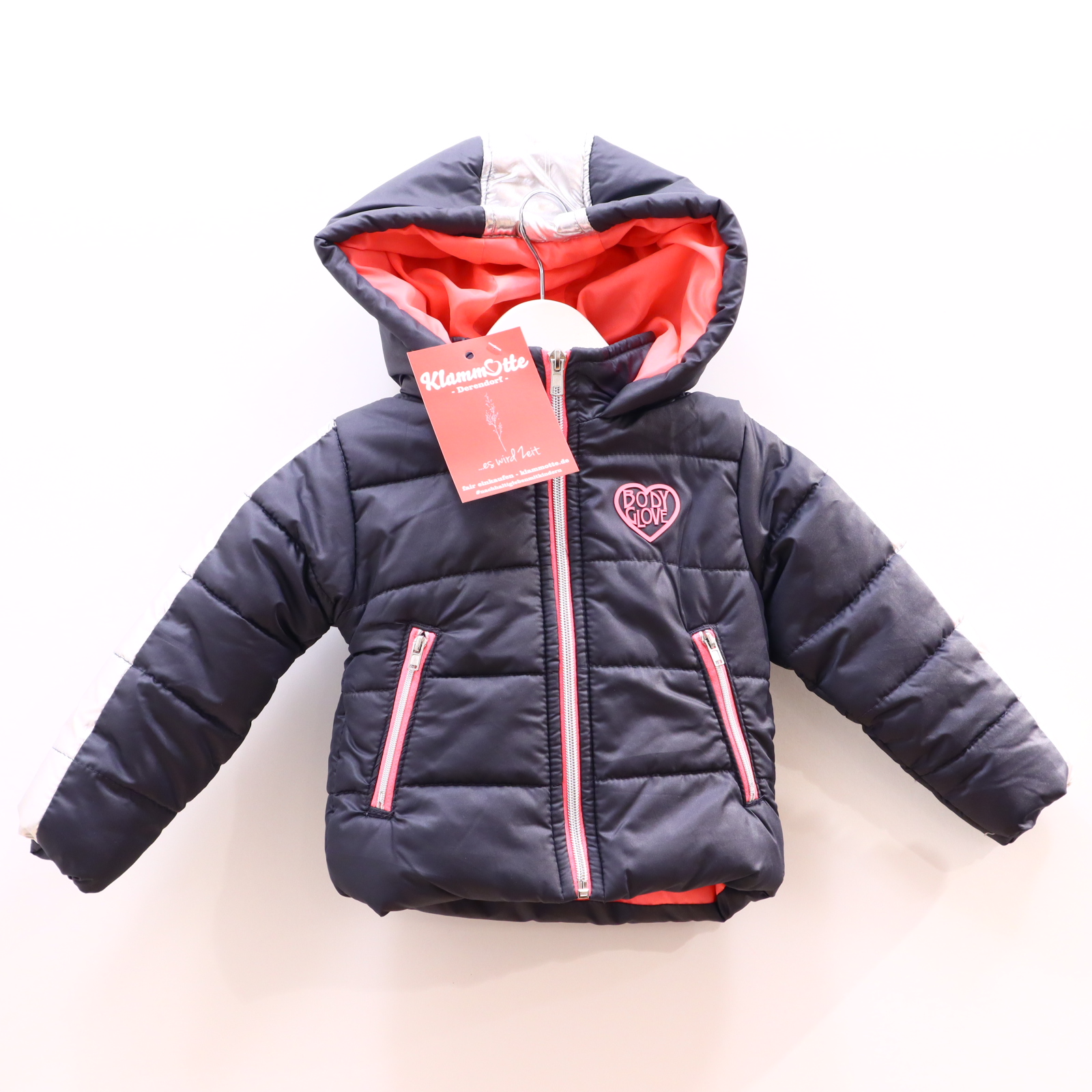 Jacke BODY GLOVE Anorak/Steppjacke 92 anthrazit/apricot/silber Logo/Print