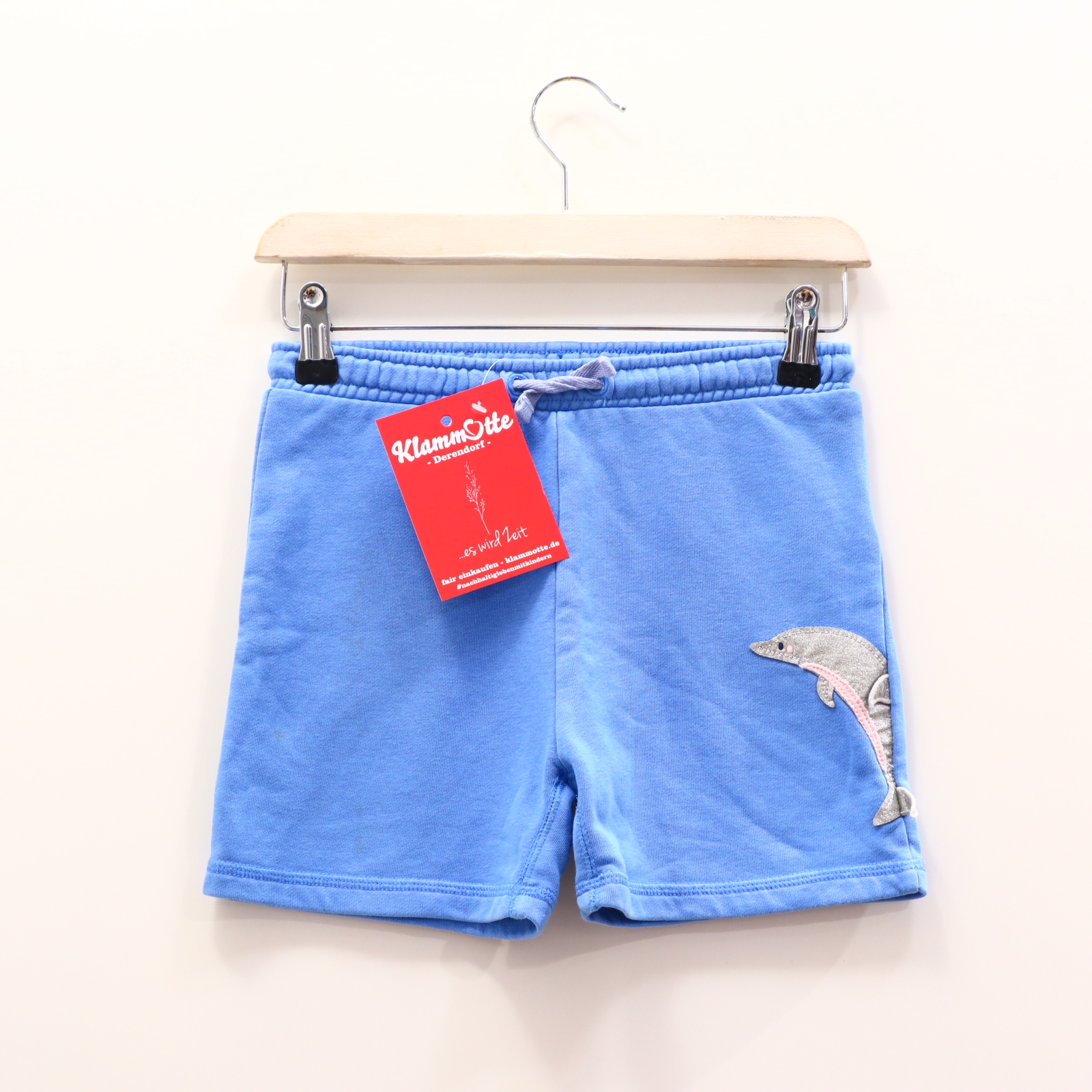 Hose joules Short 122 blau Applikation Baumwolle/Polyester Gummibandzug/Kordelzug