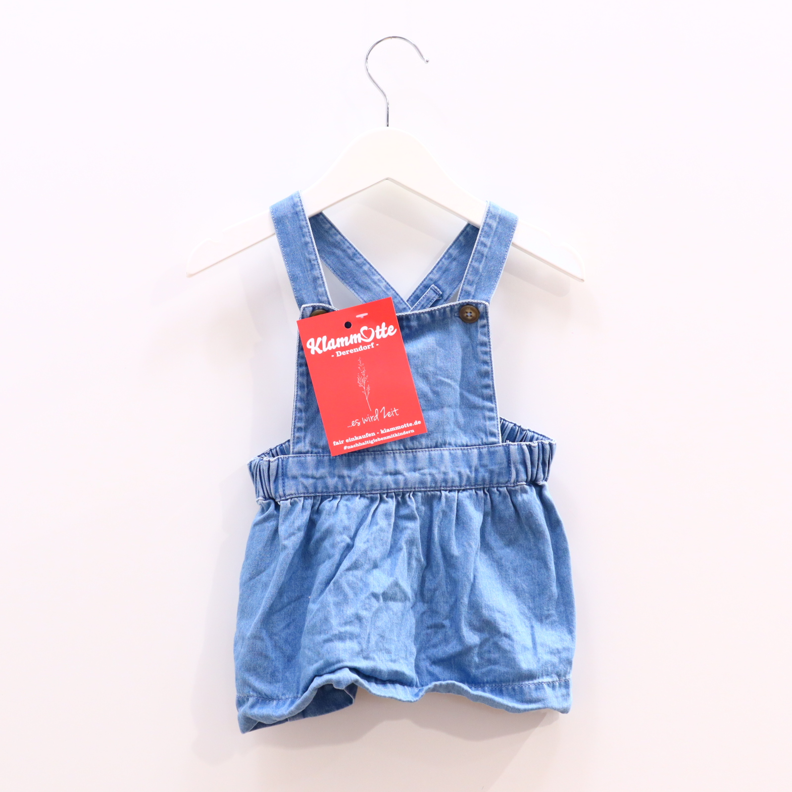 Kleider & Röcke PETIT BATEAU 74 blau Logo/Stickerei Latzrock Baumwolle