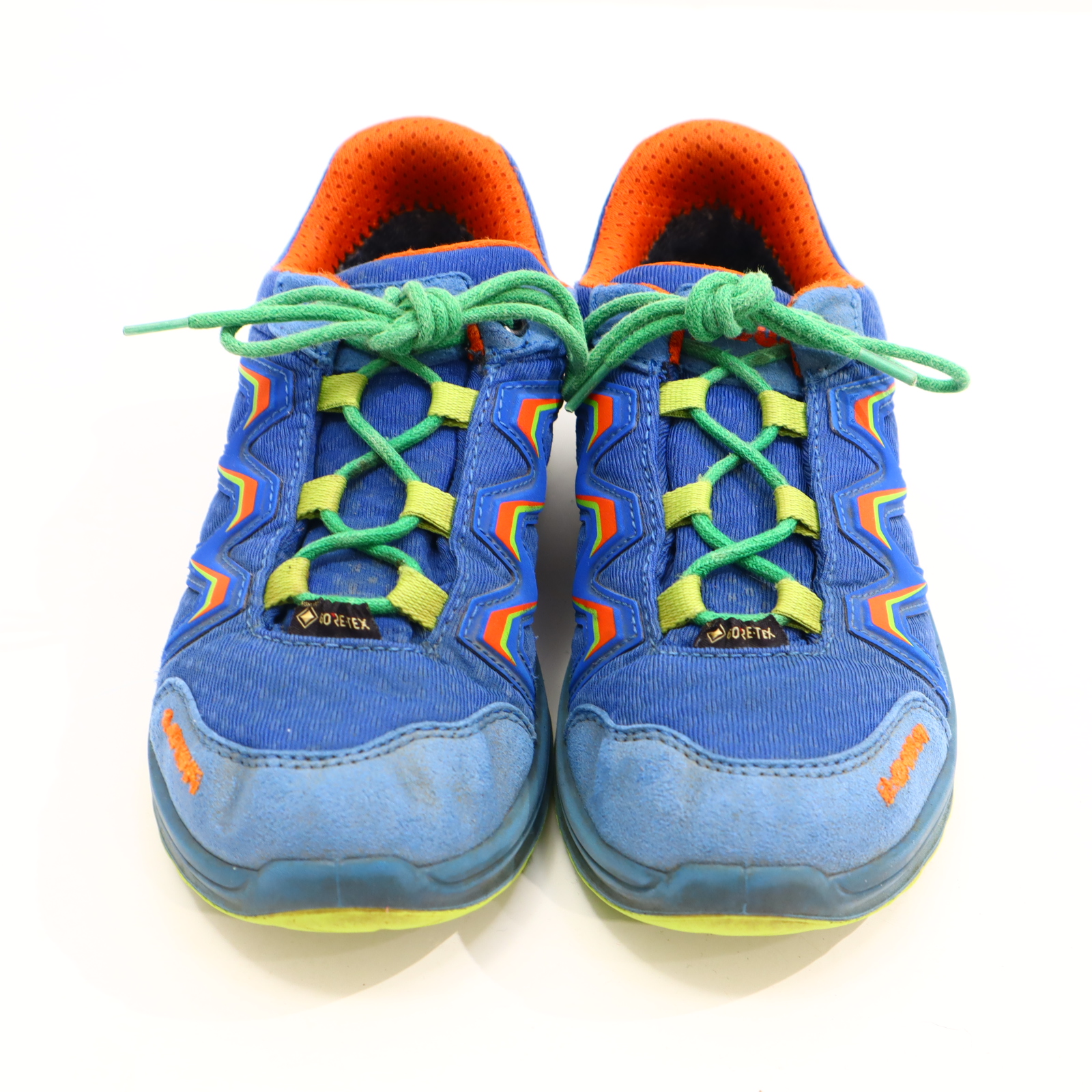 Halbschuhe LOWA Schnürschuh/Low Cut 31 blau/bunt GORETEX Herbst/Übergang leichte gleichmäßige Ablaufspuren